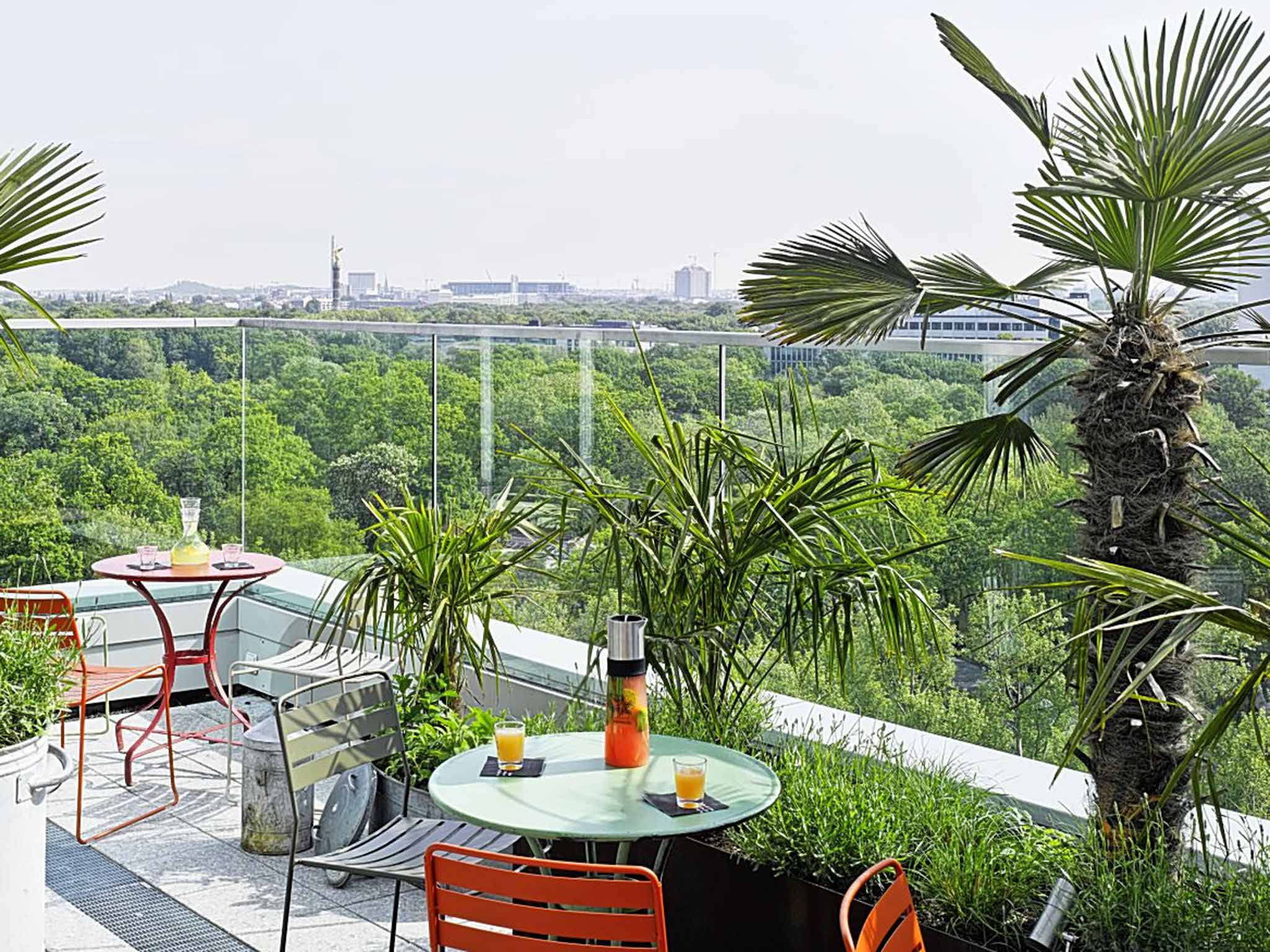 Up on the roof: views of the Tiergarten from the terrace