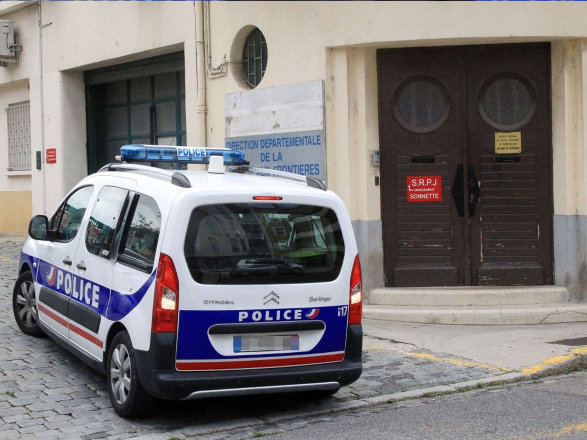 The judicial police headquarters in Perpignan, near where the officer was arrested