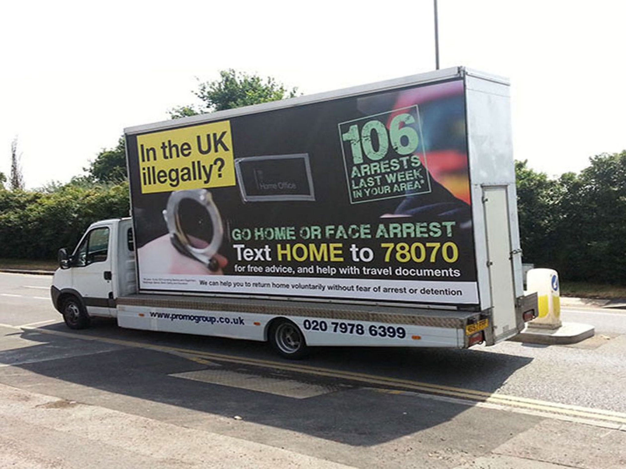 Nick Clegg condemned the Home Office immigration van policy