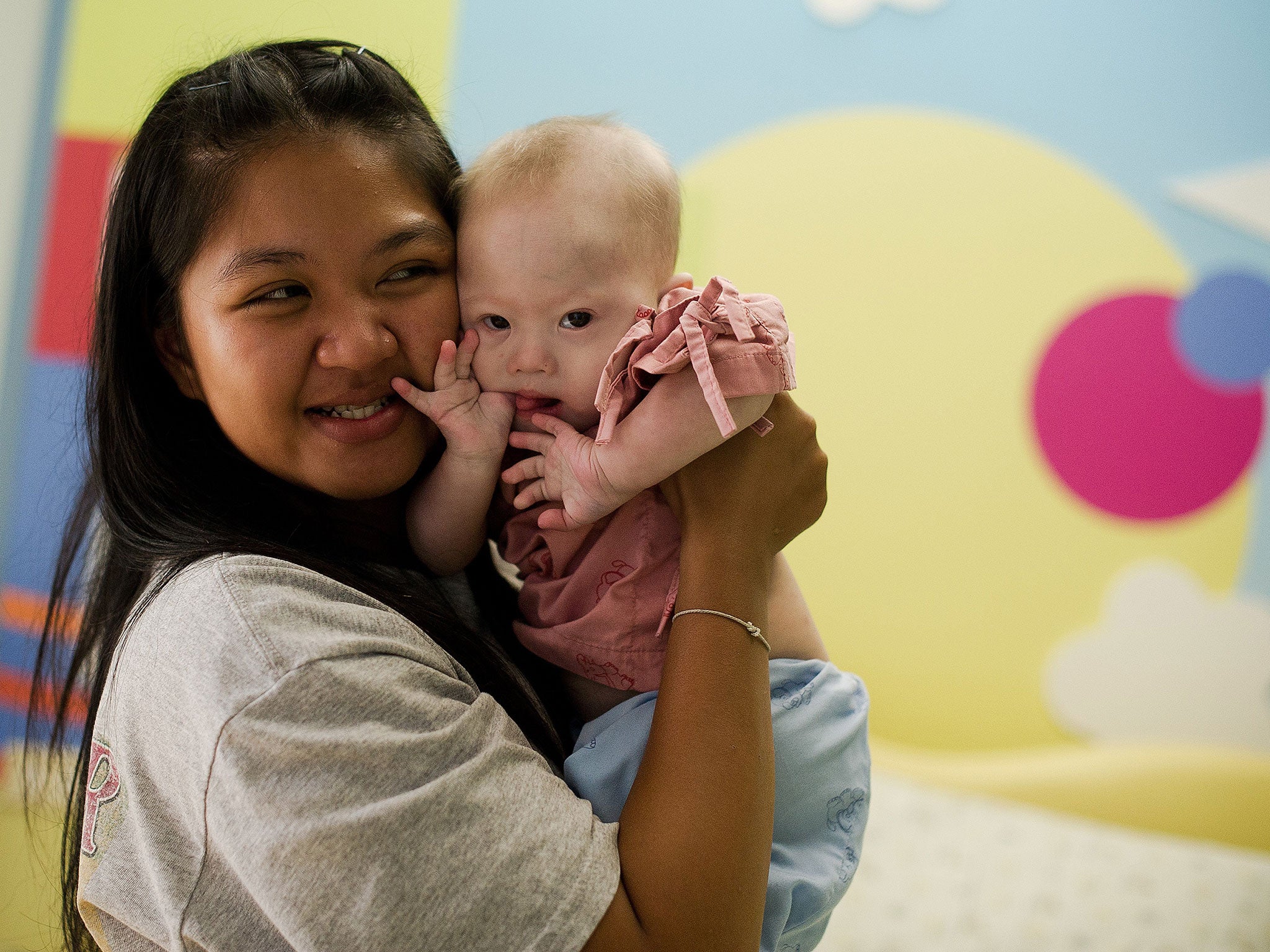 Pattaramon Chanbua has been bringing up seven-month-old Gammy since he was born in December