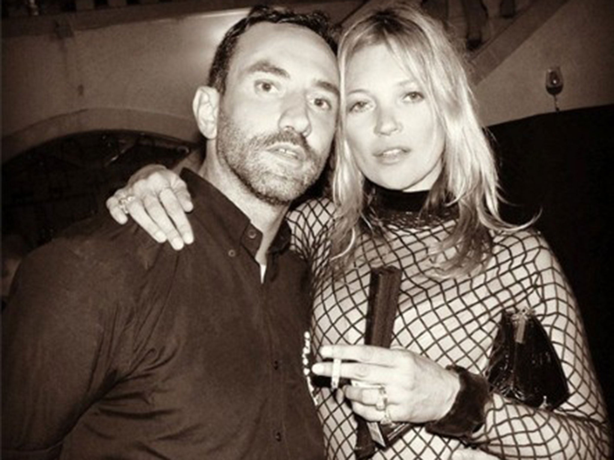 Kate Moss with Riccardo Tisci