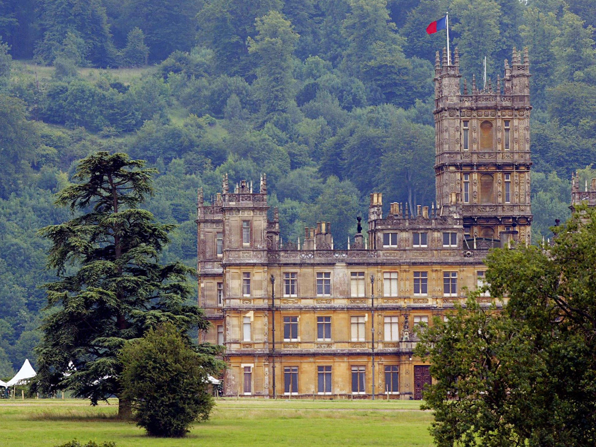 Highclere Castle, where Downton Abbey is filmed