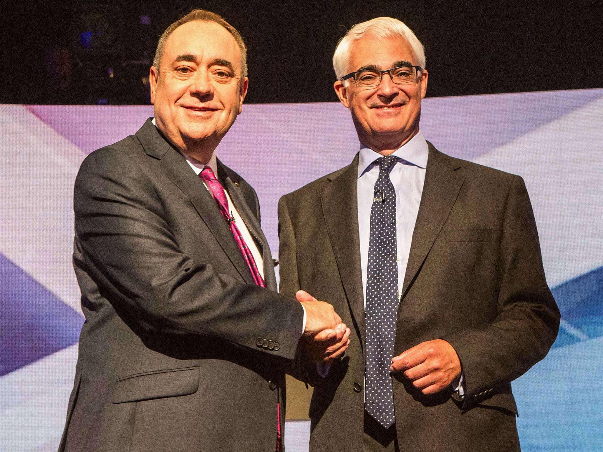 Many were unable to see Alex Salmond
and Alistair Darling debate