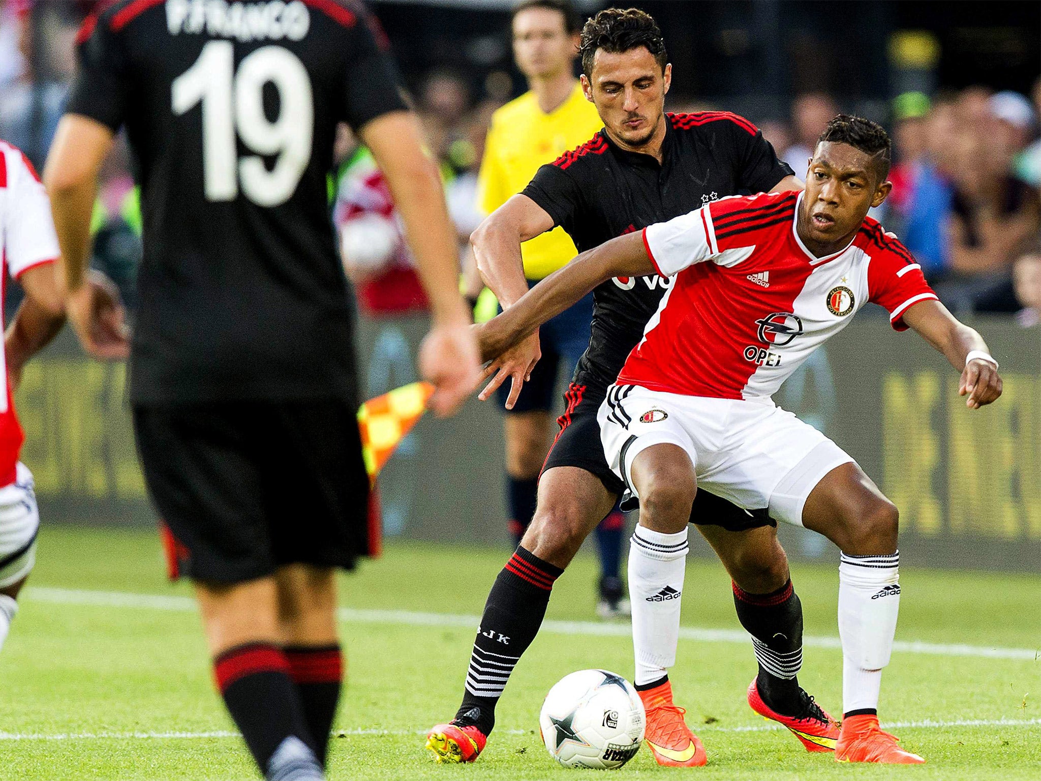 Feyenoord's Jean Paul Boëtius in action against Besiktas, during a Champions League qualifier last week