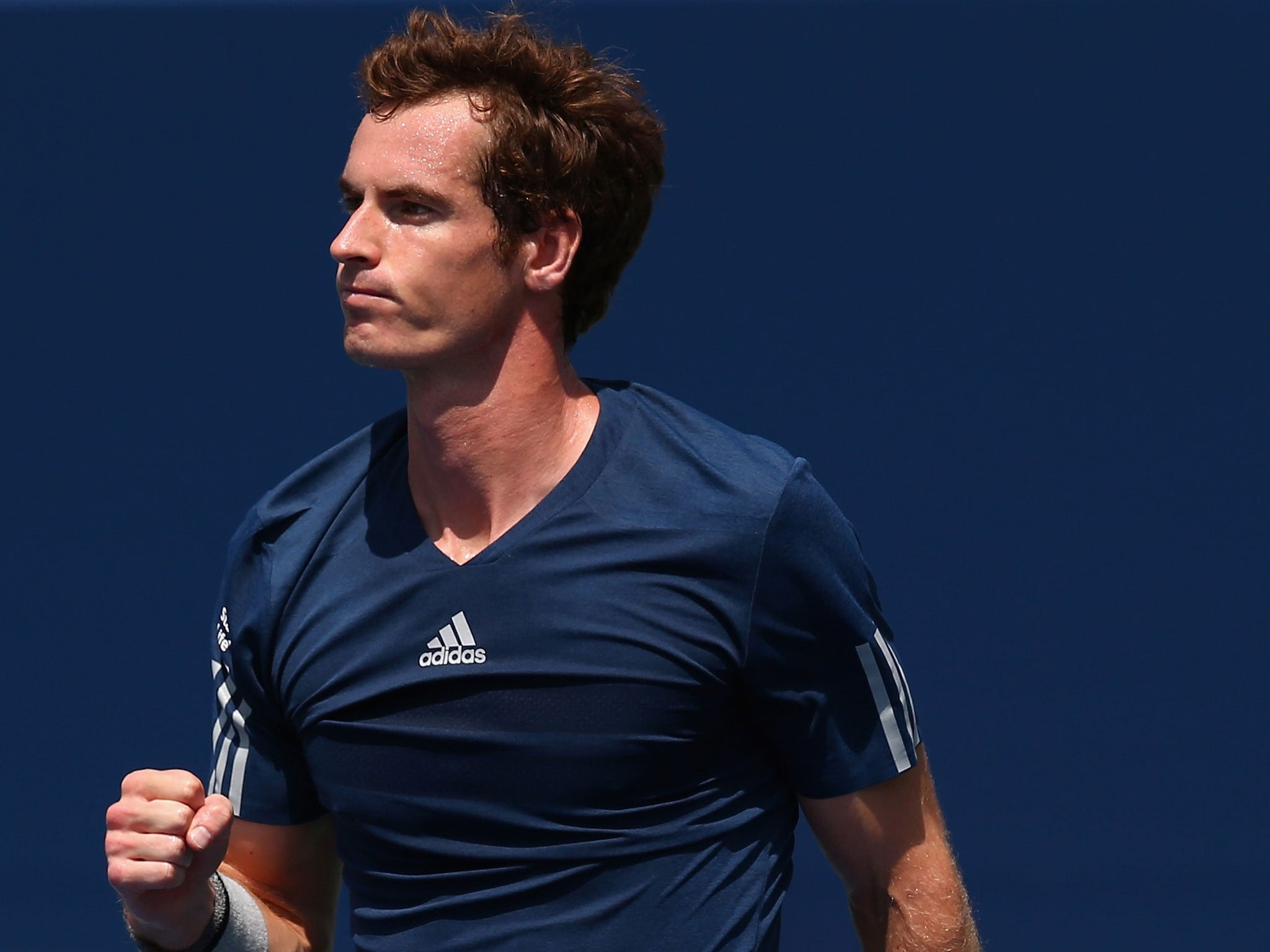 Andy Murray celebrates his victory over Nick Kyrgios in the Rogers Cup in Toronto