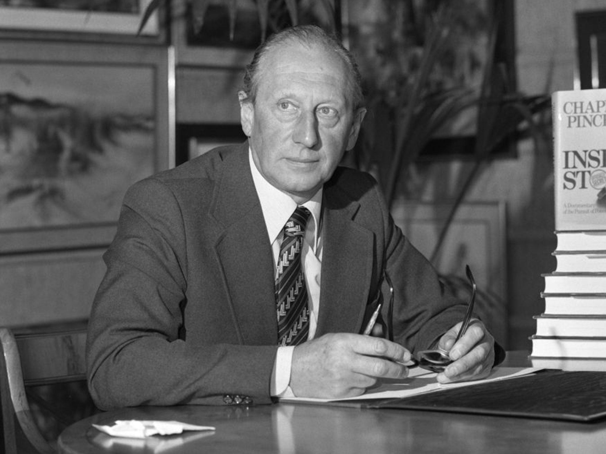 Chapman Pincher at a book signing in 1981