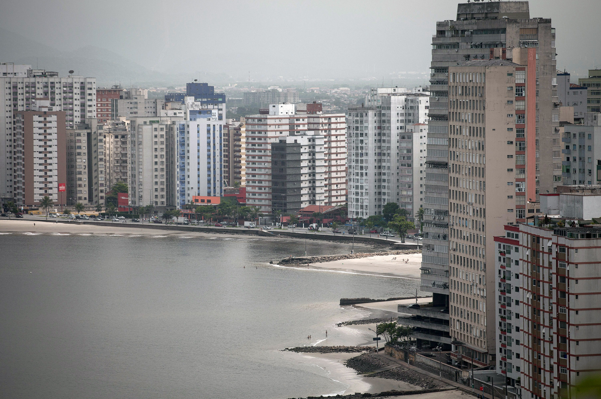 View of Sao Vicente, southern coast of Sao Paulo, Brazil