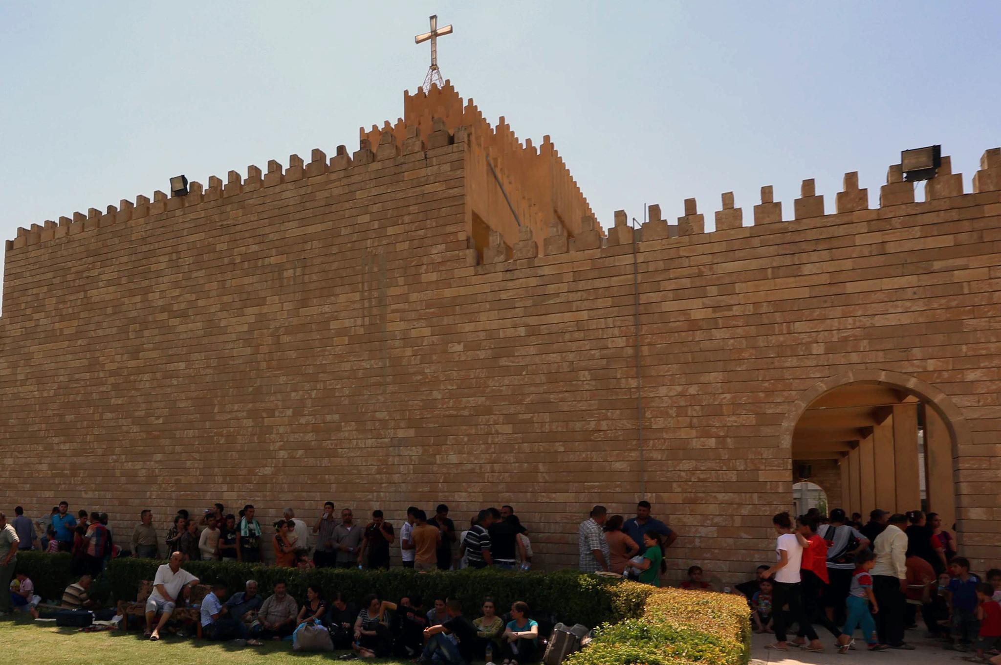 Iraqi Christians who fled the violence in the village of Qaraqush