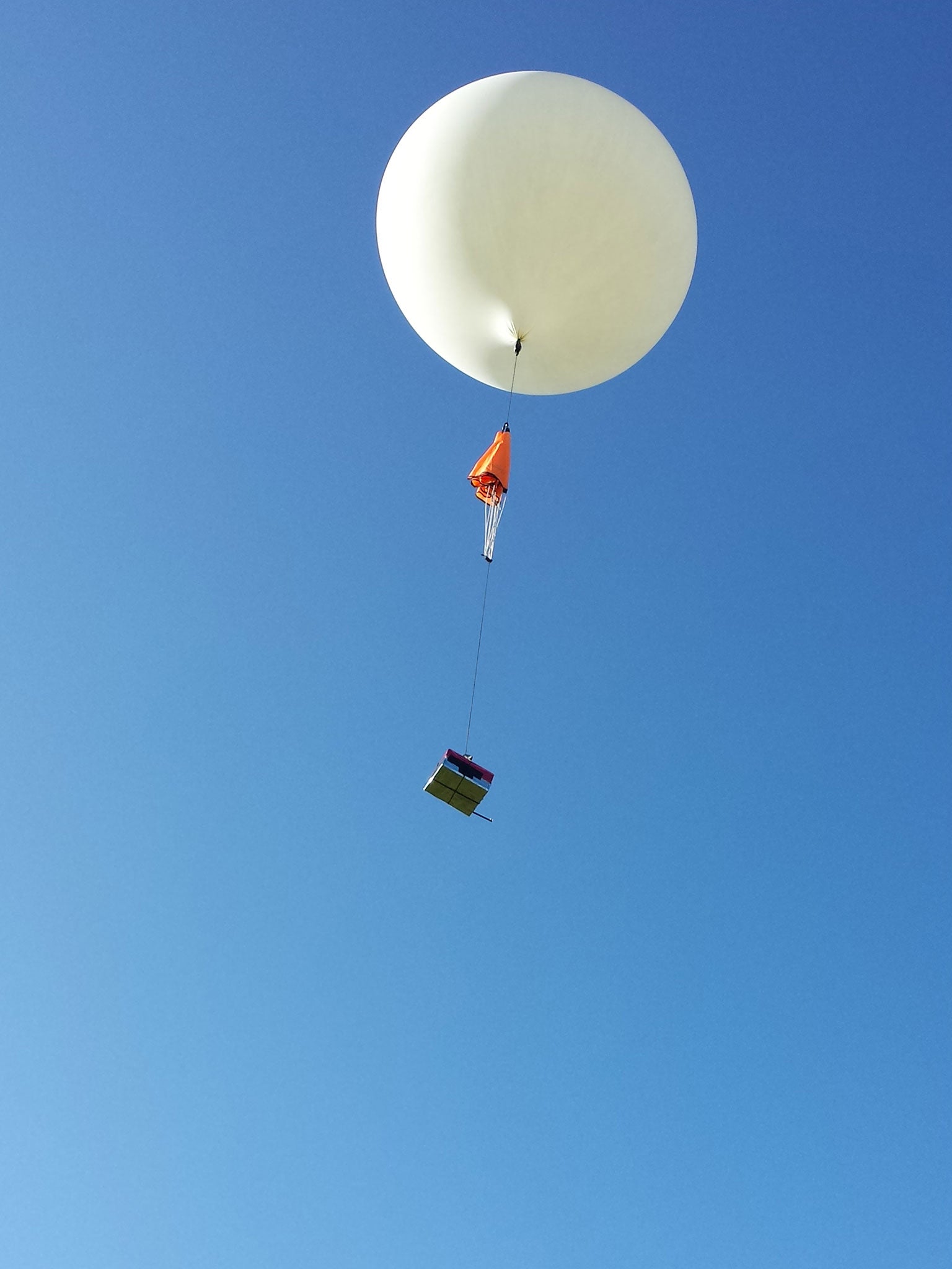 The diamond being launched into space