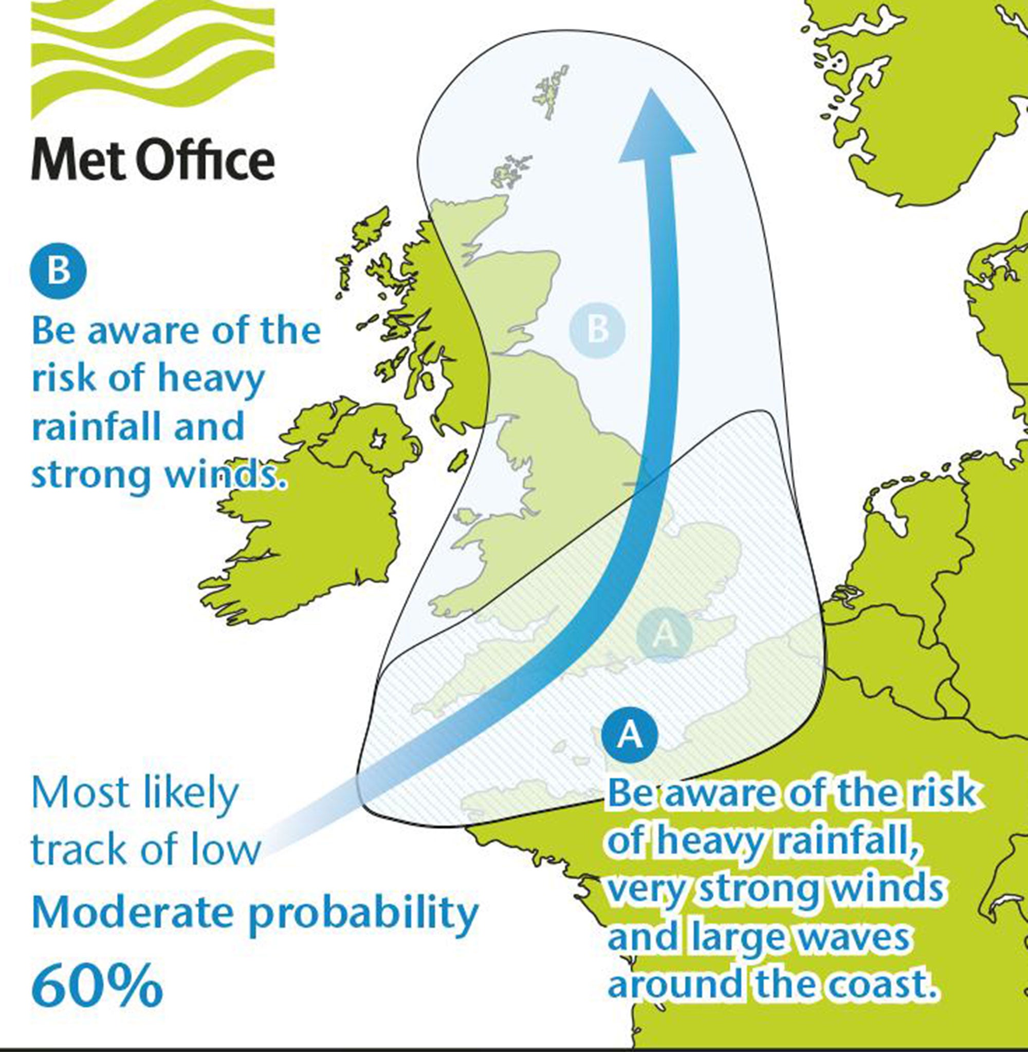 Forecasters say Bertha is expected to take this path