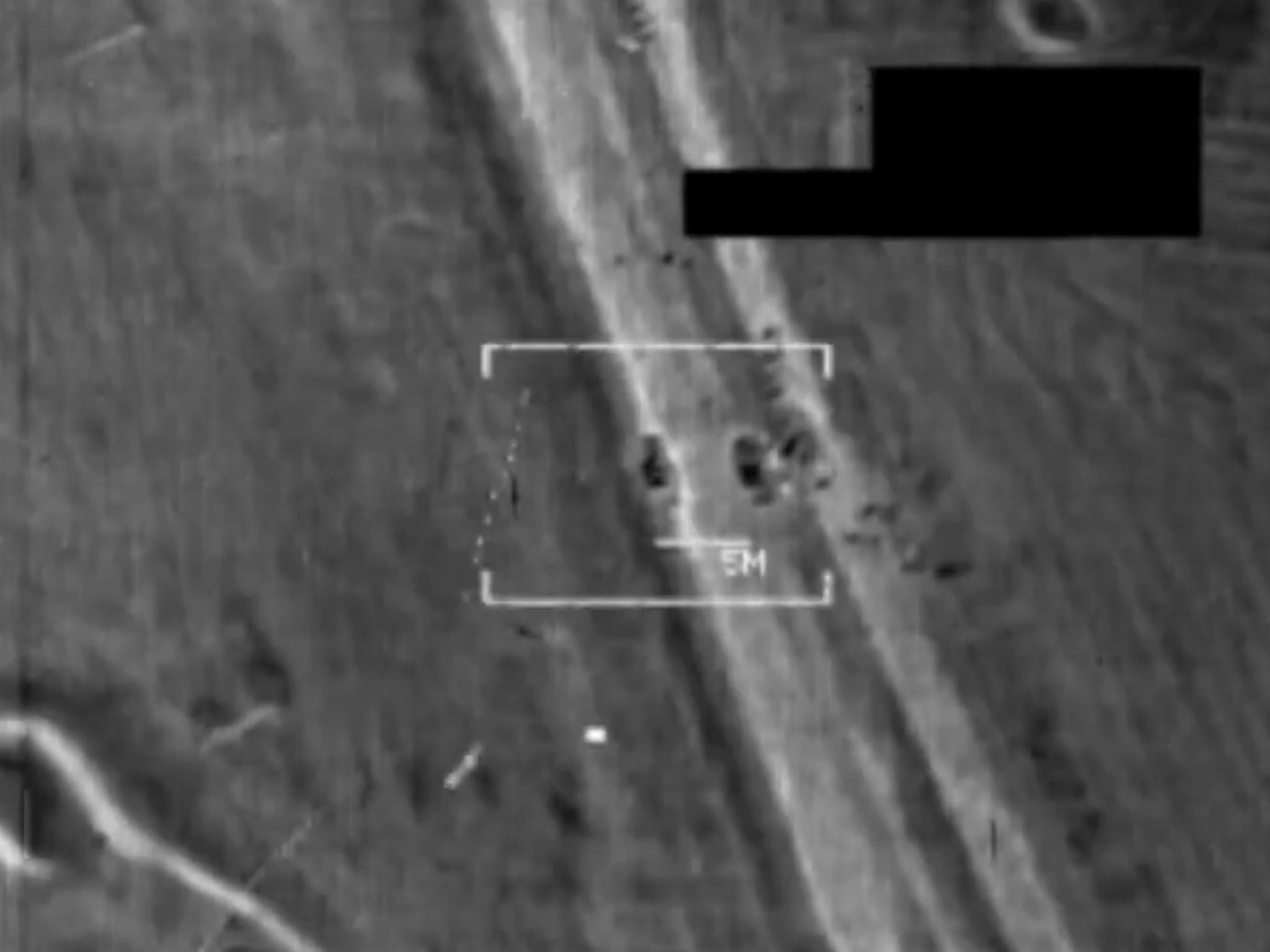 Footage released by the US military shows a fighter jet strike on an Isis target on Friday 8 August