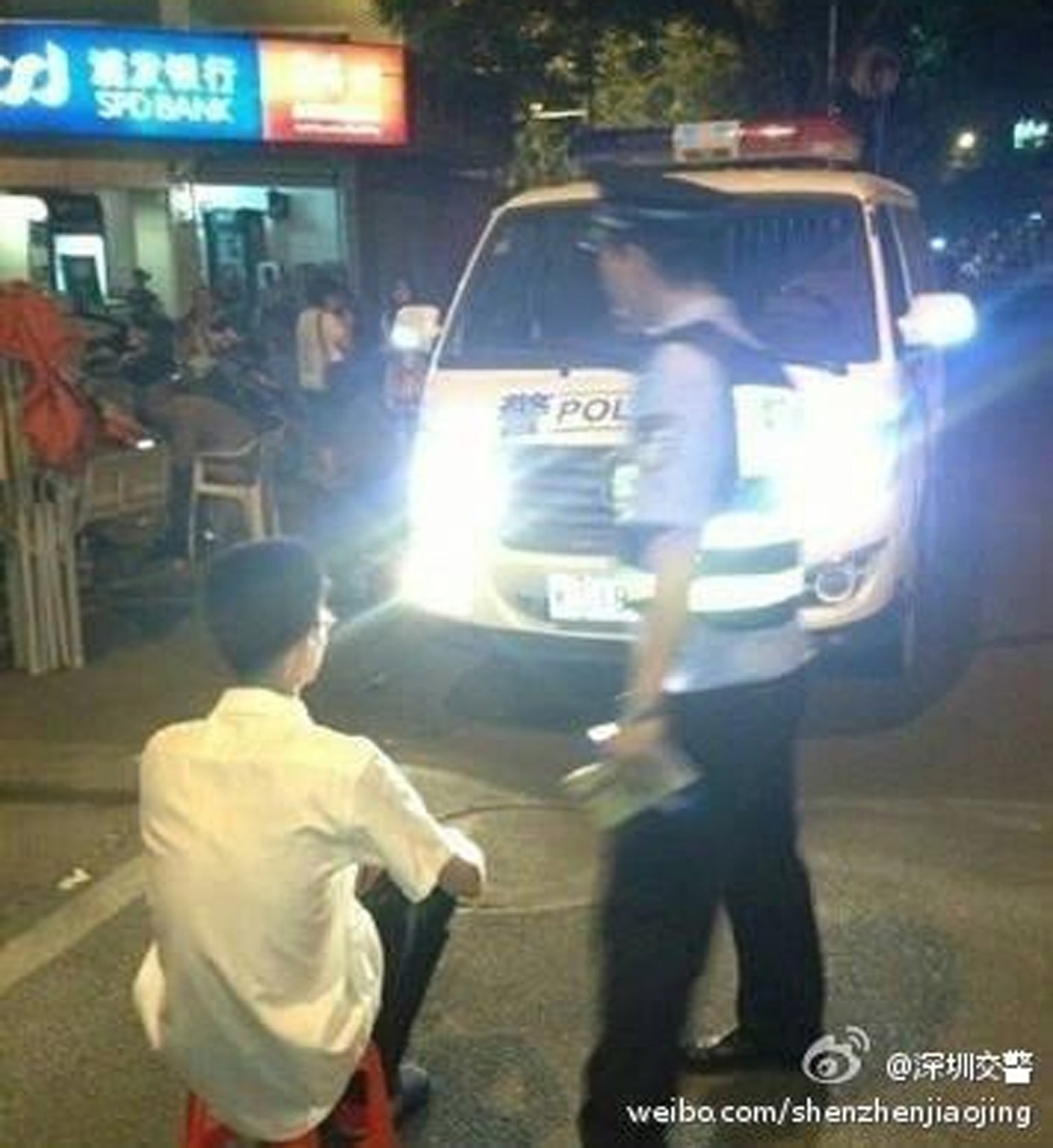 The image posted to the Shenzhen traffic police page on Weibo