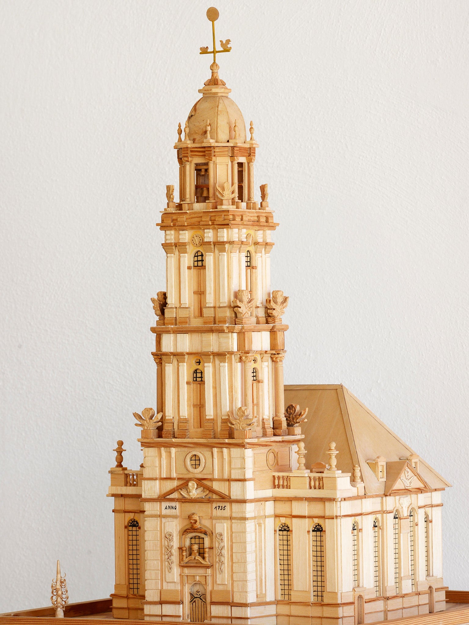 A wooden model from 1735 of the church, commissioned by Friedrich Wilhelm I for the Prussian royal family