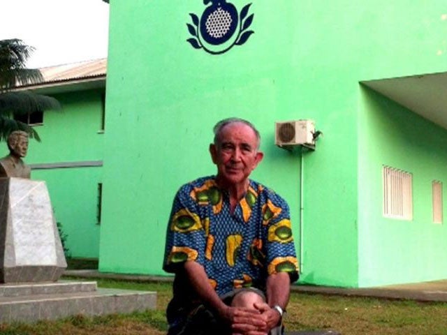 An undated handout video-grab released by NGO organization Fundacion Juan Ciudad ONGD of Spanish priest Miguel Pajares in Monrovia, Liberia