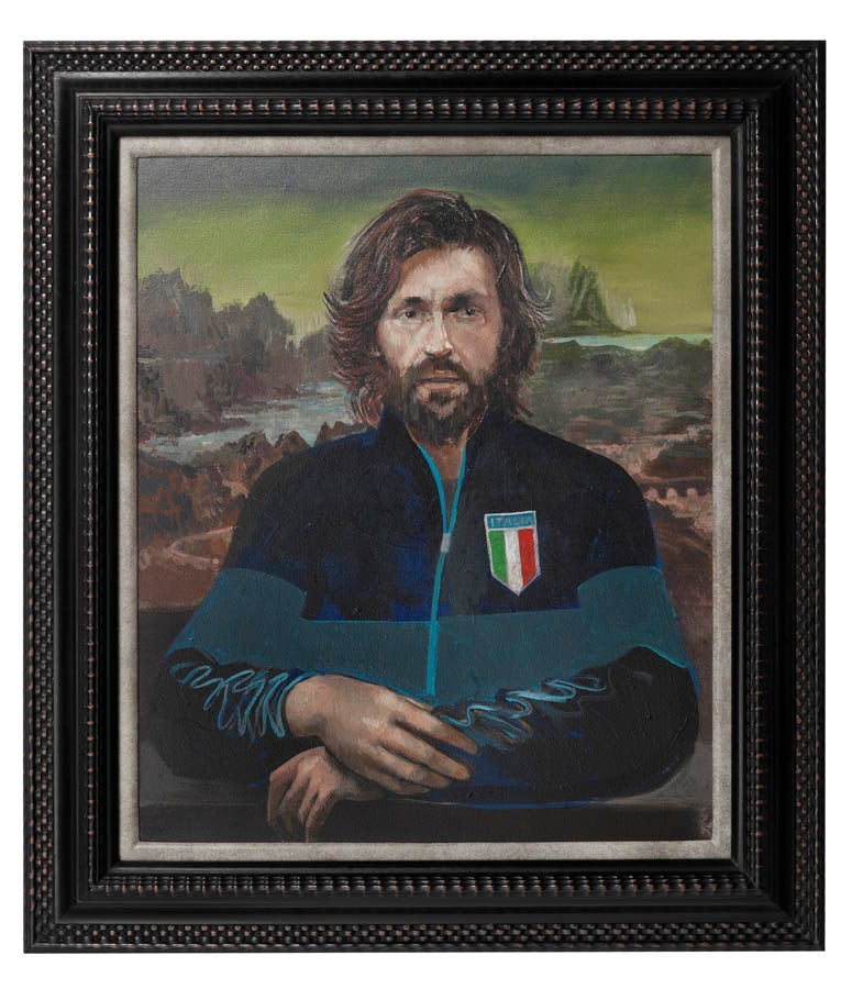 Andrea Pirlo in the style of Leonardo da Vinci’s Mona Lisa