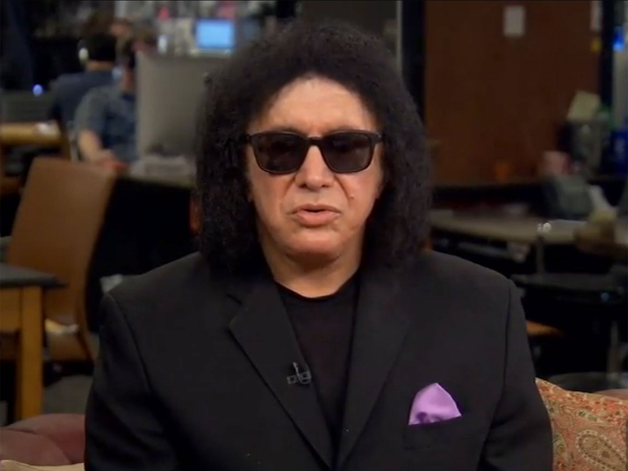 Gene Simmons is surprised by the Black Lips' ambush