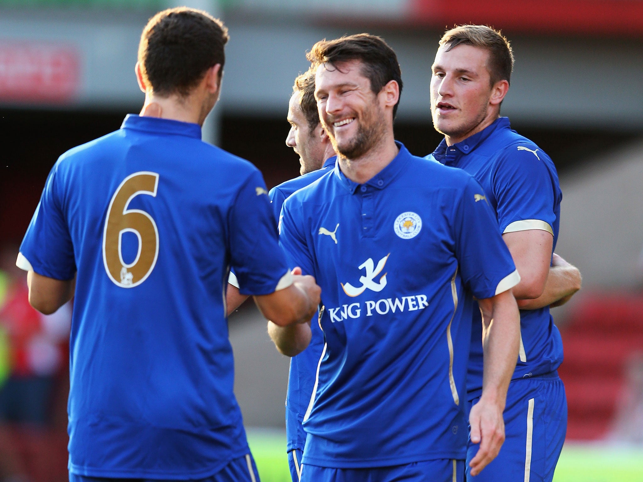 Nugent celebrates a pre-season goal