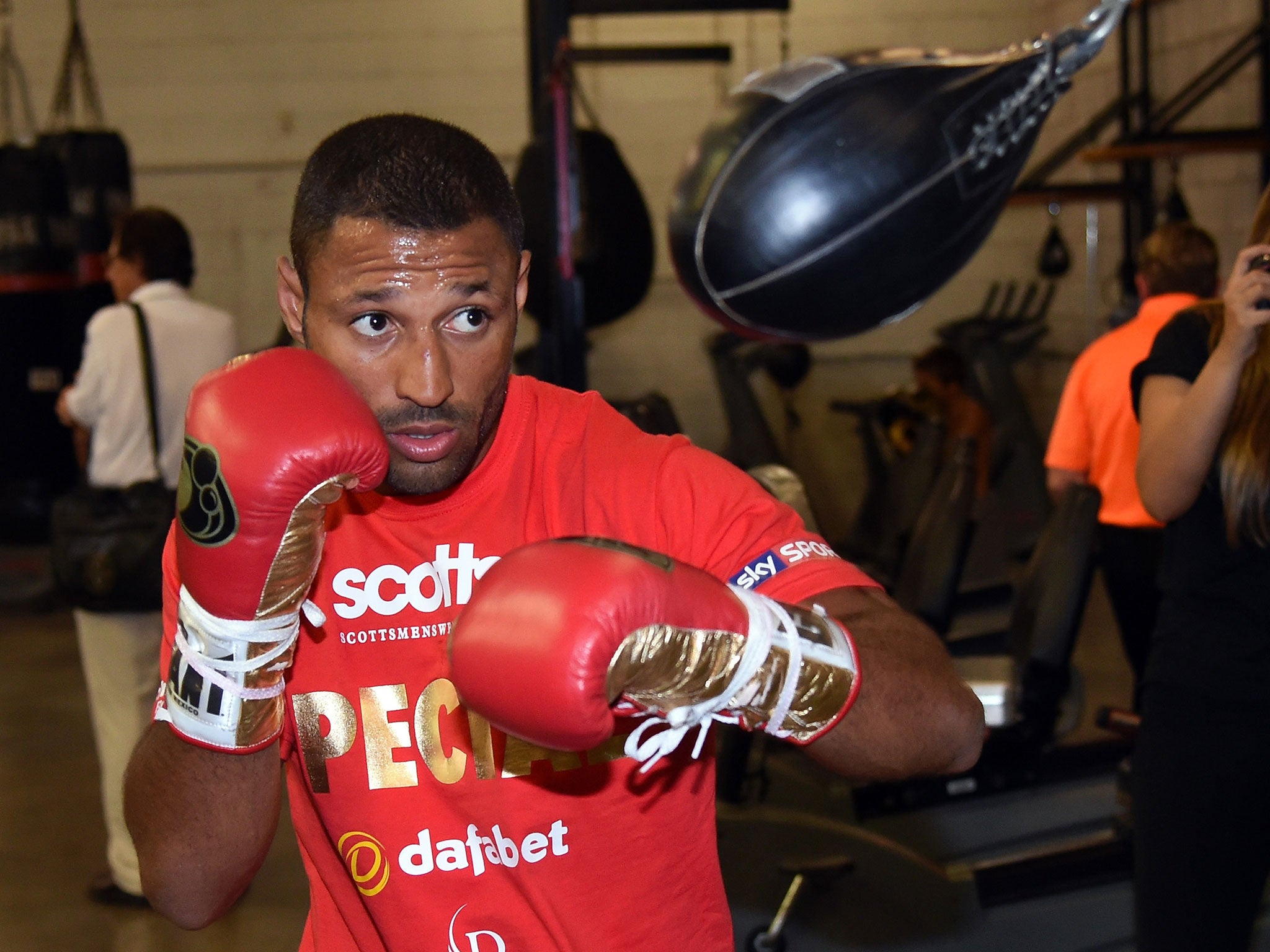 Kell Brook pictured training in Las Vegas last week