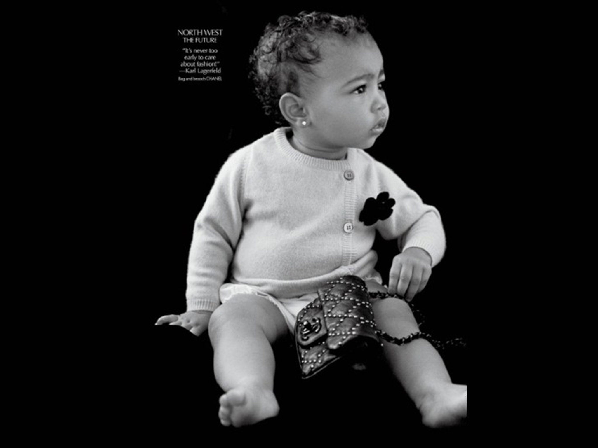 North West on the CR Fashion Book bi-annual magazine
