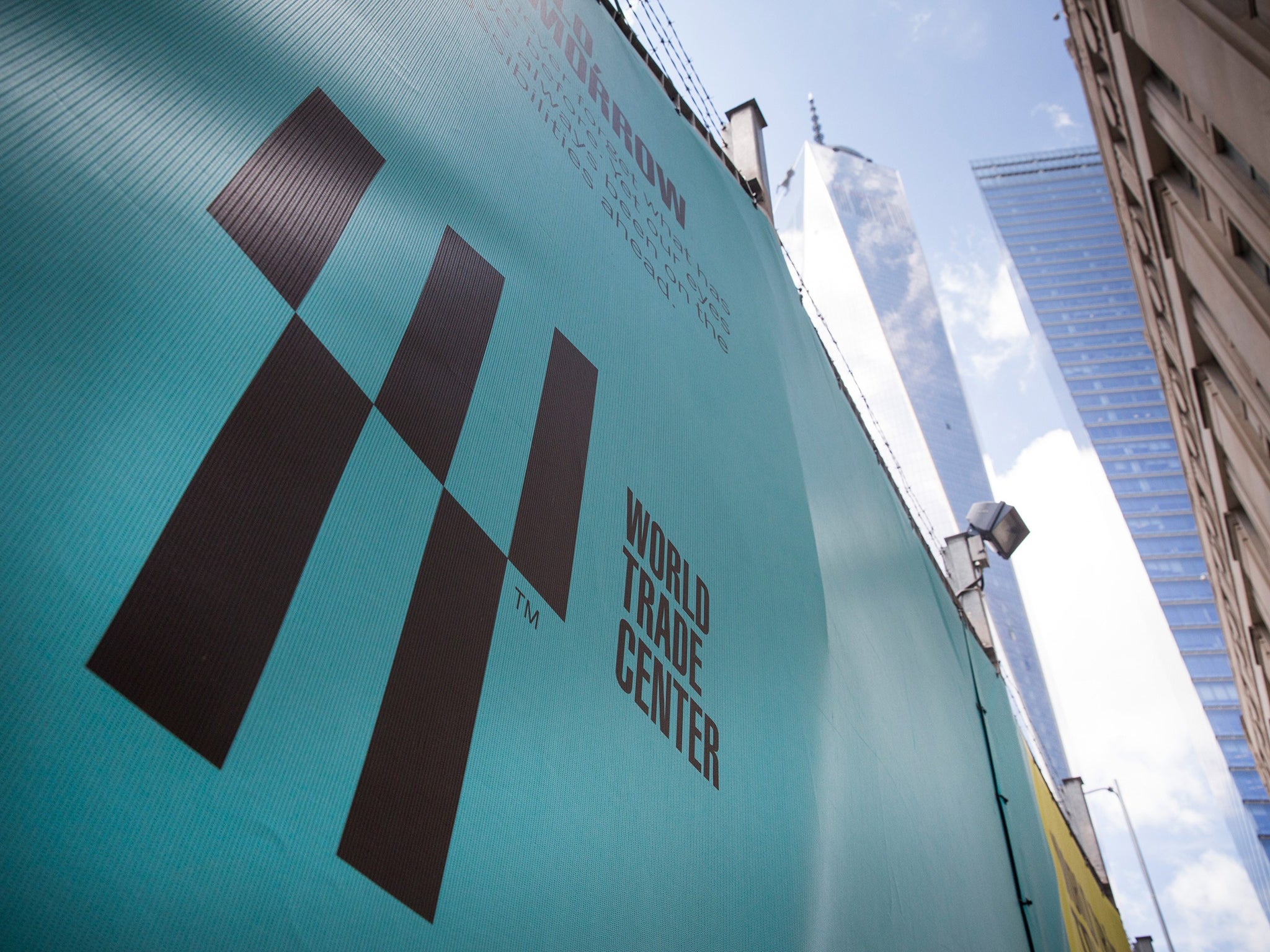 The top of the logo slants at a 17.76-degree angle, a nod to 1 World Trade Center’s 1,776-foot height (Picture: Getty)