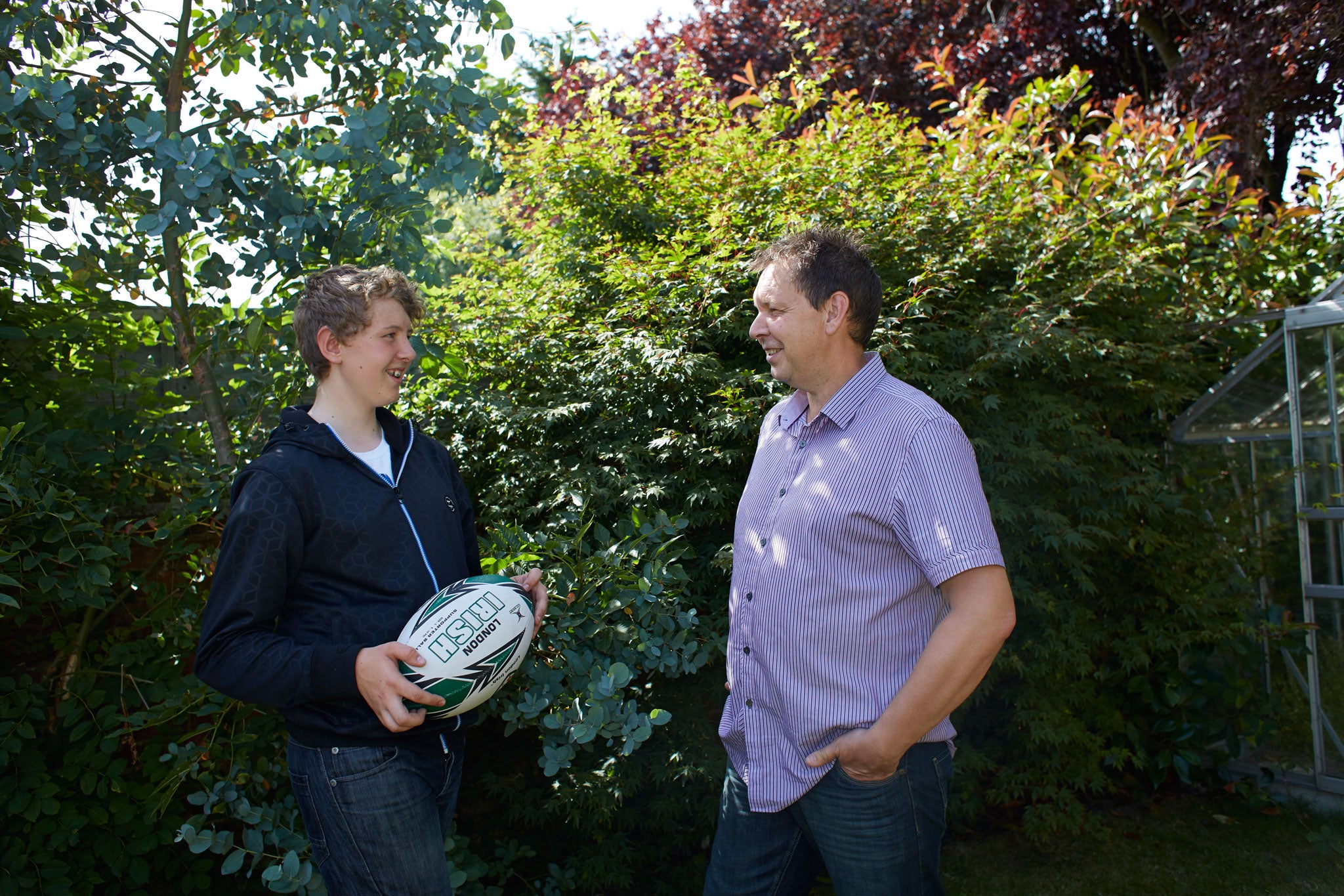 Edwin Haig and his son Connor