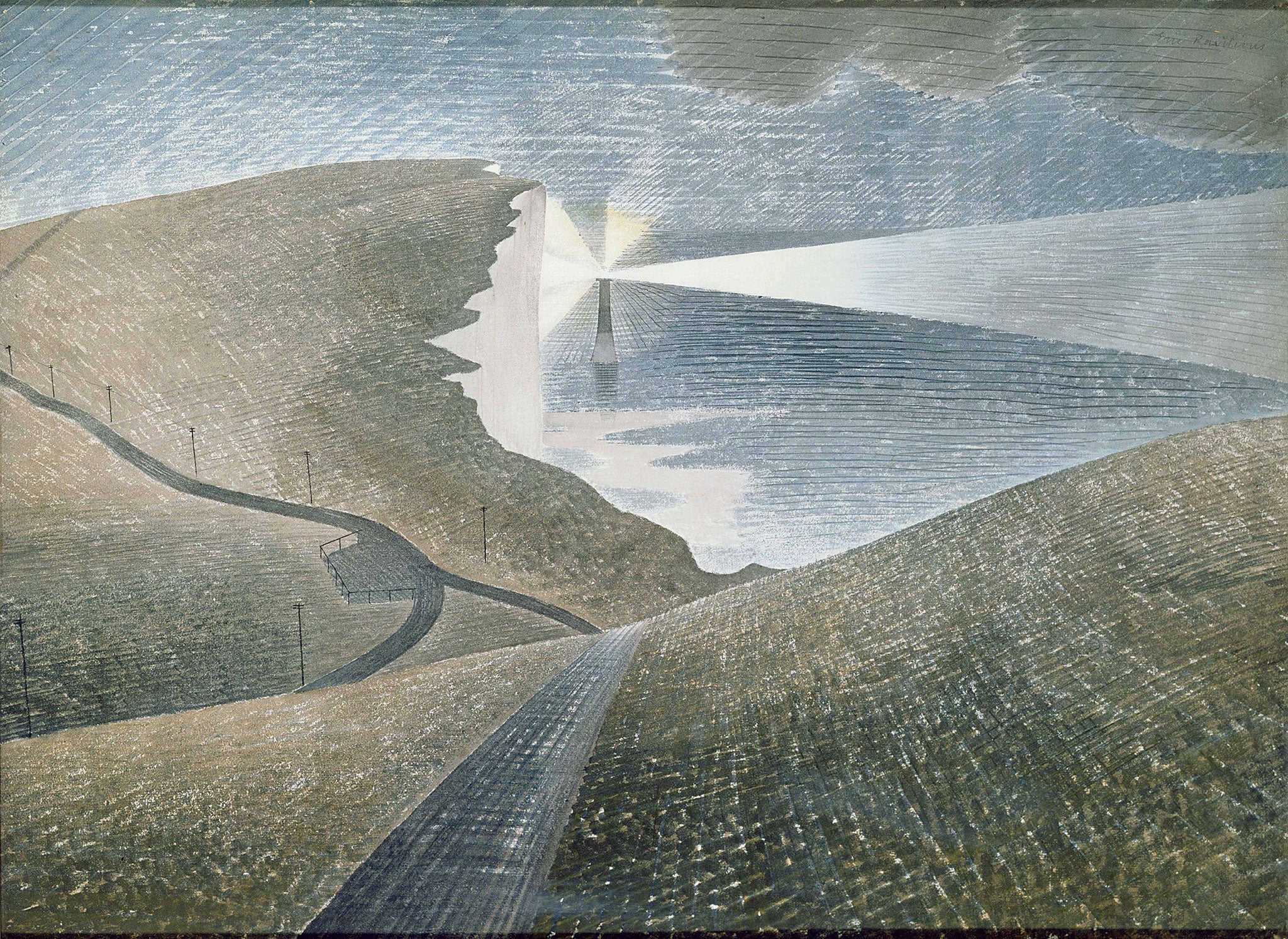 Beachy Head, 1939, a watercolour by Eric Ravilious.