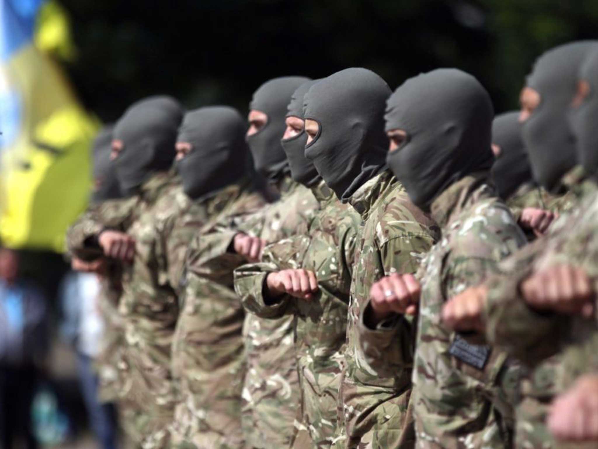 Soldiers prepare to be sent off to fight