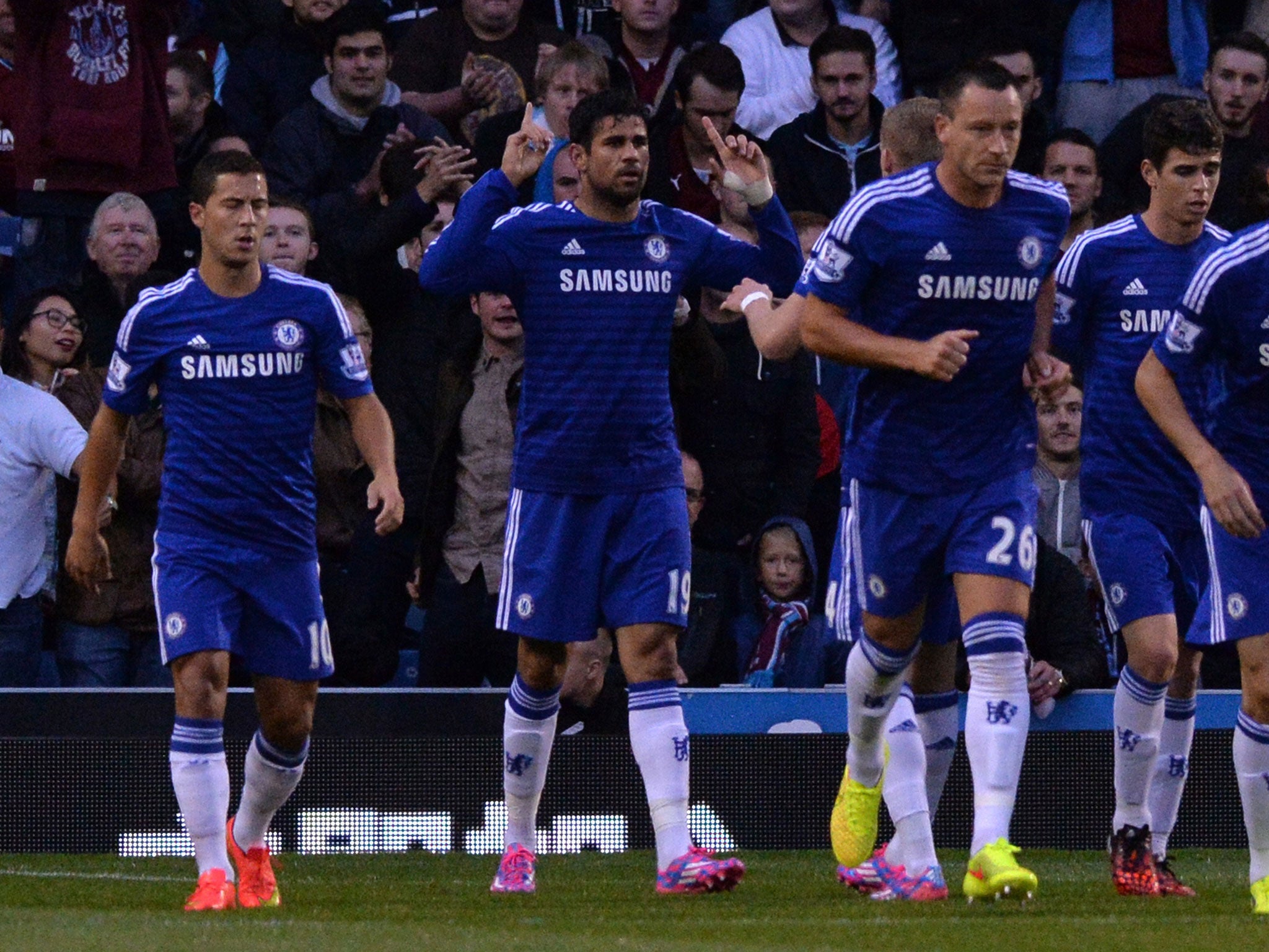 Diego Costa scored on his debut to draw Chelsea level against Burnley at Turf Moor