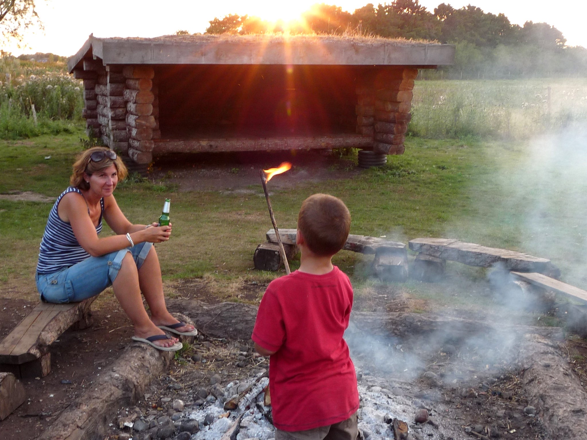 James Stewart’s family gathers at the campfire