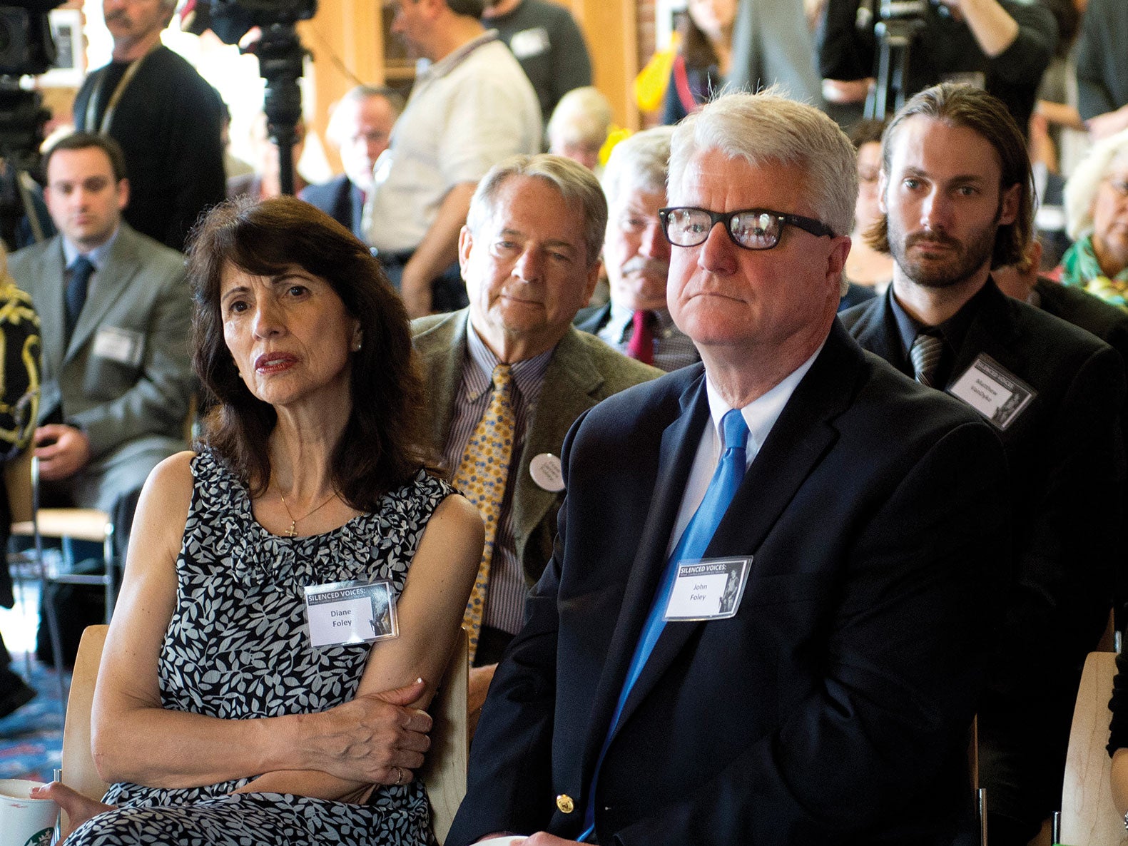 John and Diane Foley, parents of James Foley, at a Free James Foley event on 3 May, 2013