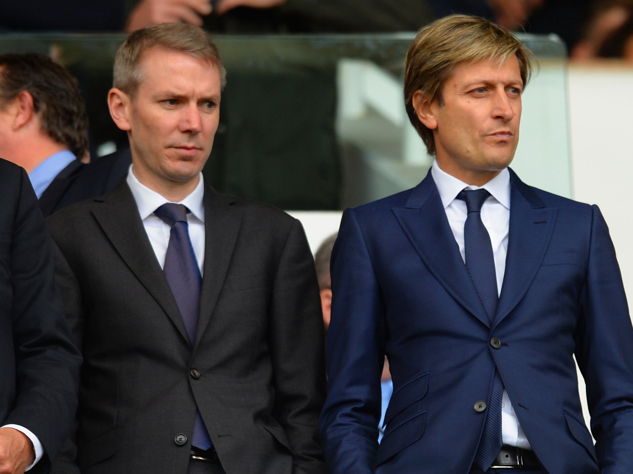 Iain Moody with Crystal Palace co-owner Steve Parish