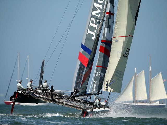 J.P. Morgan BAR team skippered by Ben Ainslie 