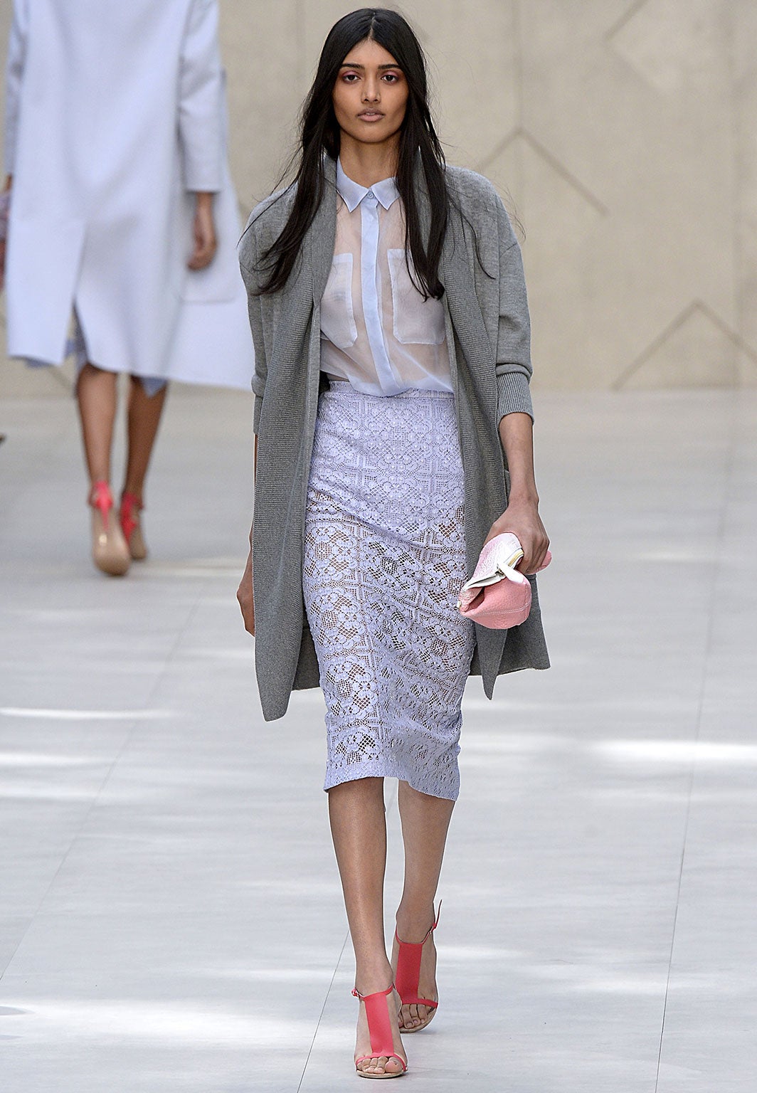 Neelam Johal in Burberry spring/summer 14 fashion show