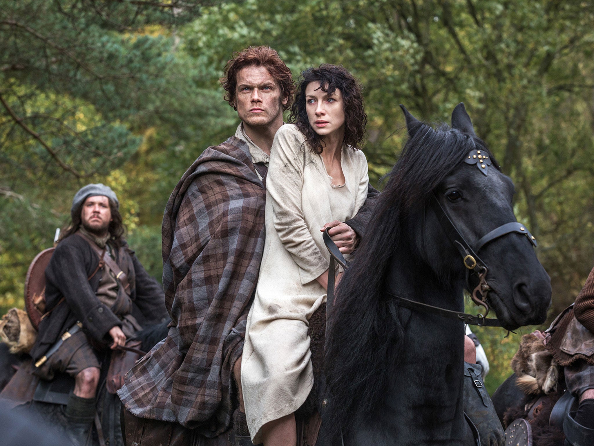 Highland fling: Caitriona Balfe and Sam Heughan star in Outlander