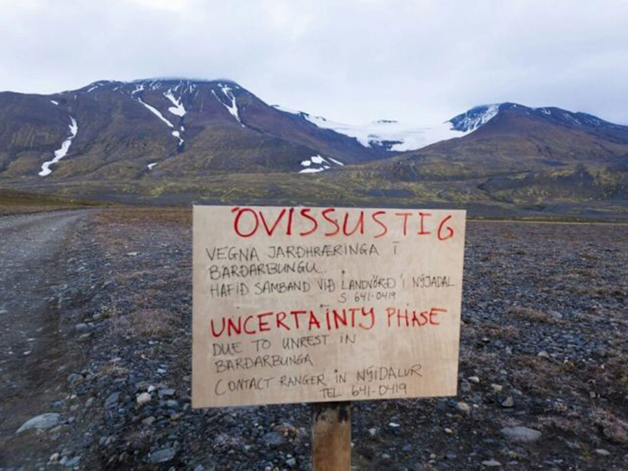 Bardarbunga volcano was hit by a 5.7 magnitude earthquake last night