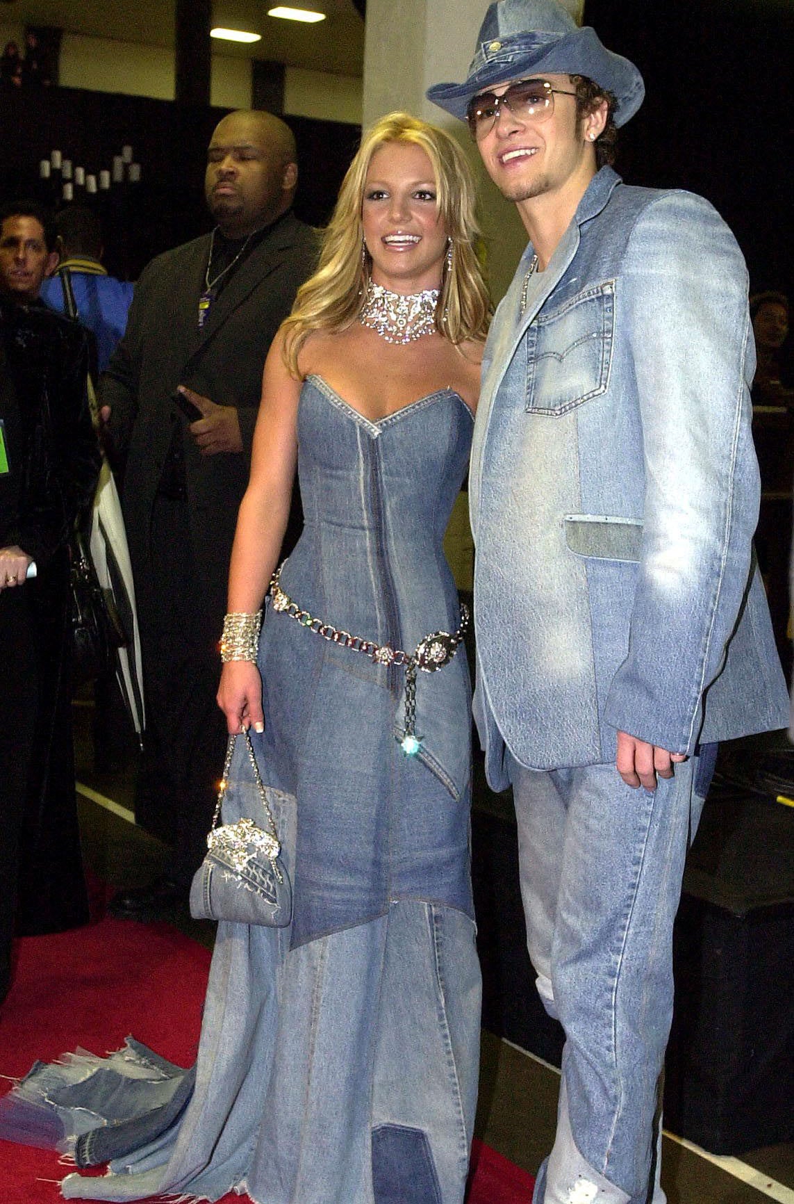 You can't really have a Britney article without this ridiculous picture of her and Justin Timberlake both in double denim, can you?