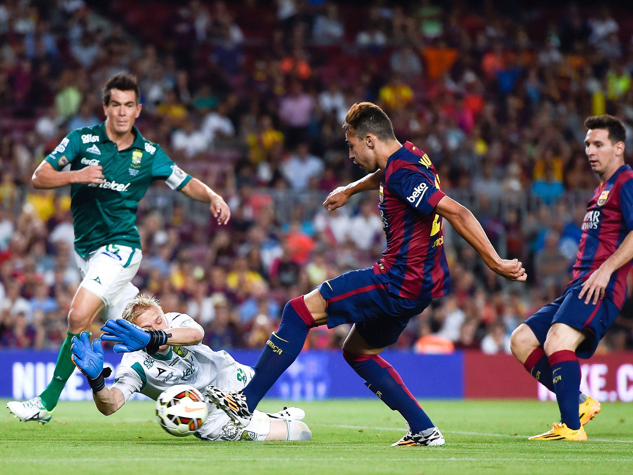 Munir, 18, scored on his full debut for the side