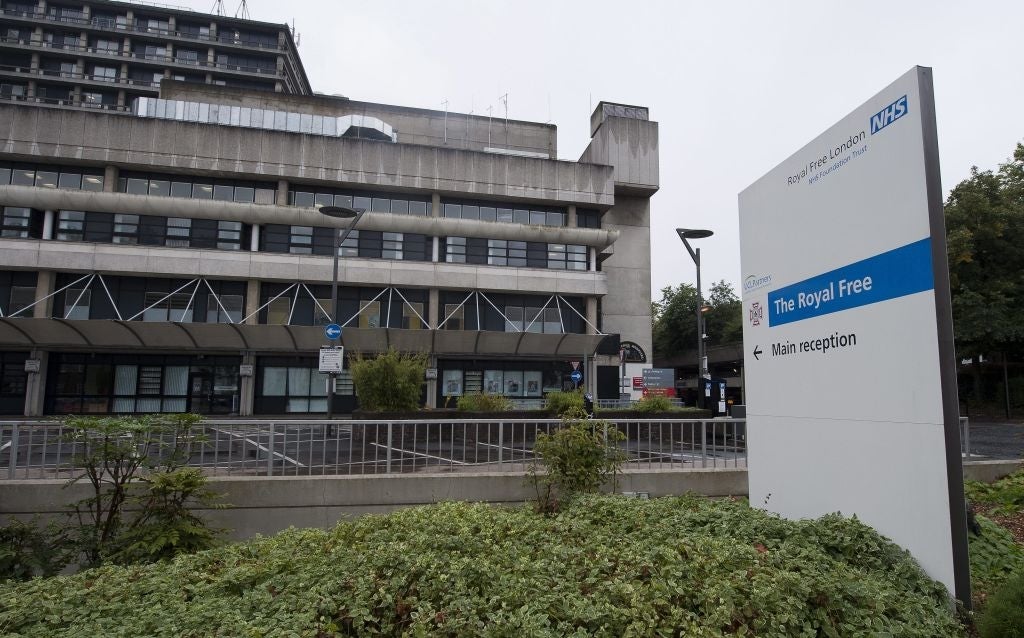 The Royal Free Hospital in north London, England