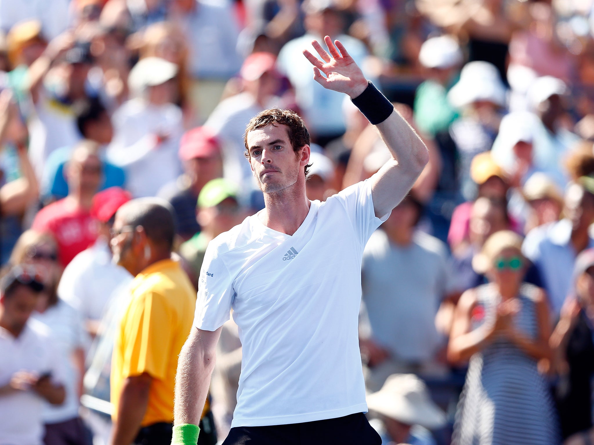 Andy Murray in action at the US Open