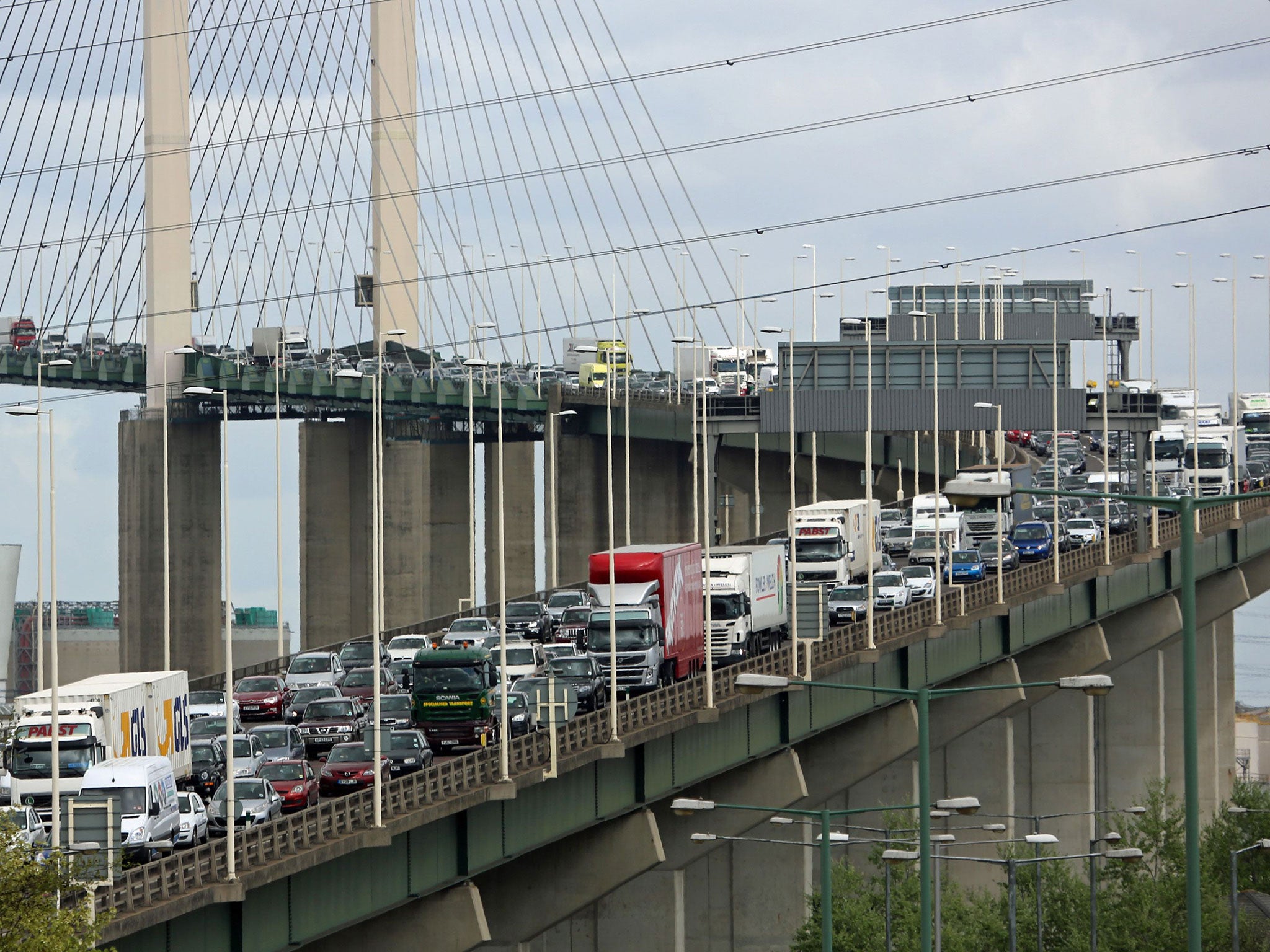 Heavy traffic shown on the M25 near the Dartford Crossing on Good Friday this year