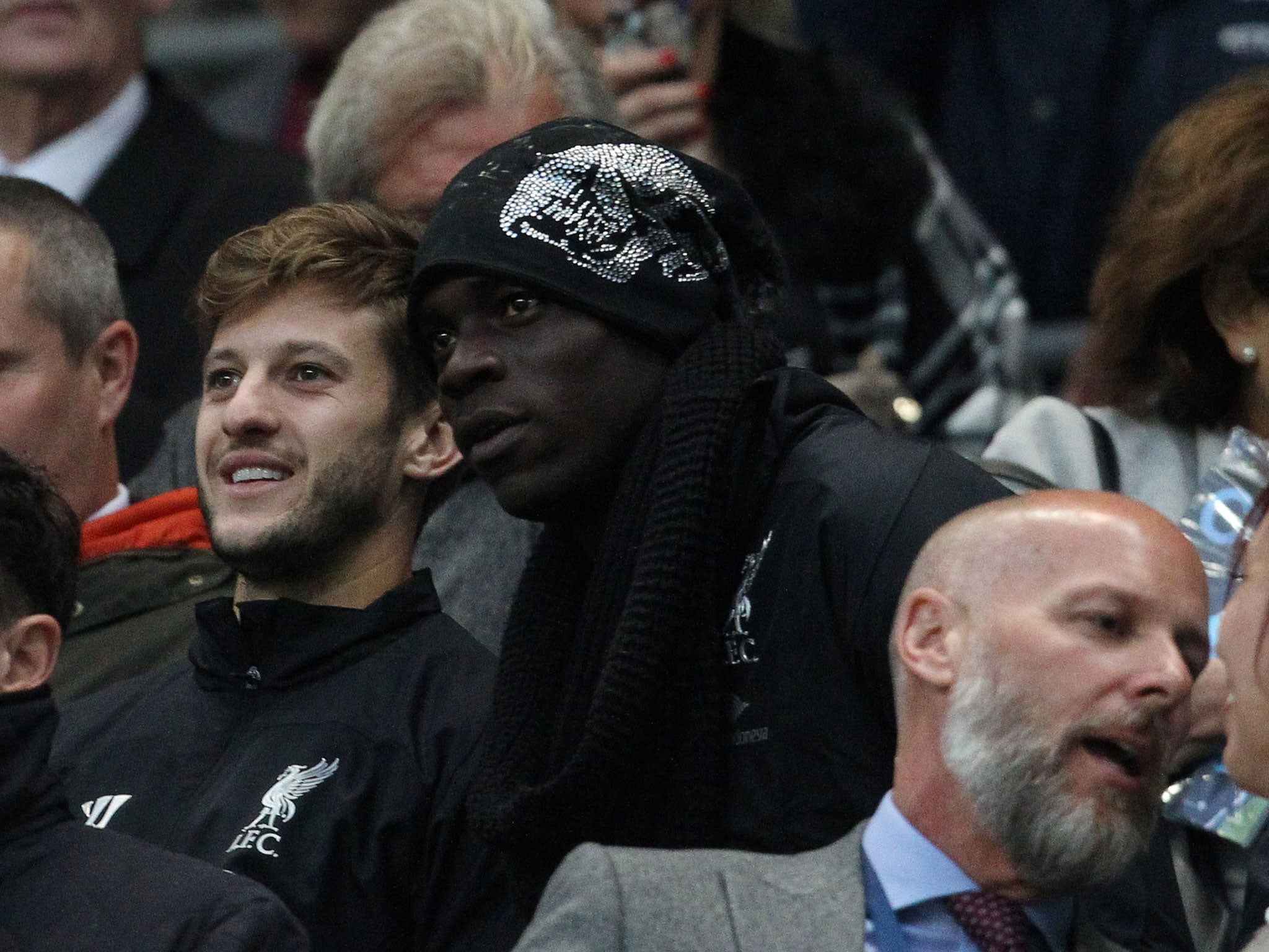 Mario Balotelli observes Liverpool's 3-1 loss at Manchester City