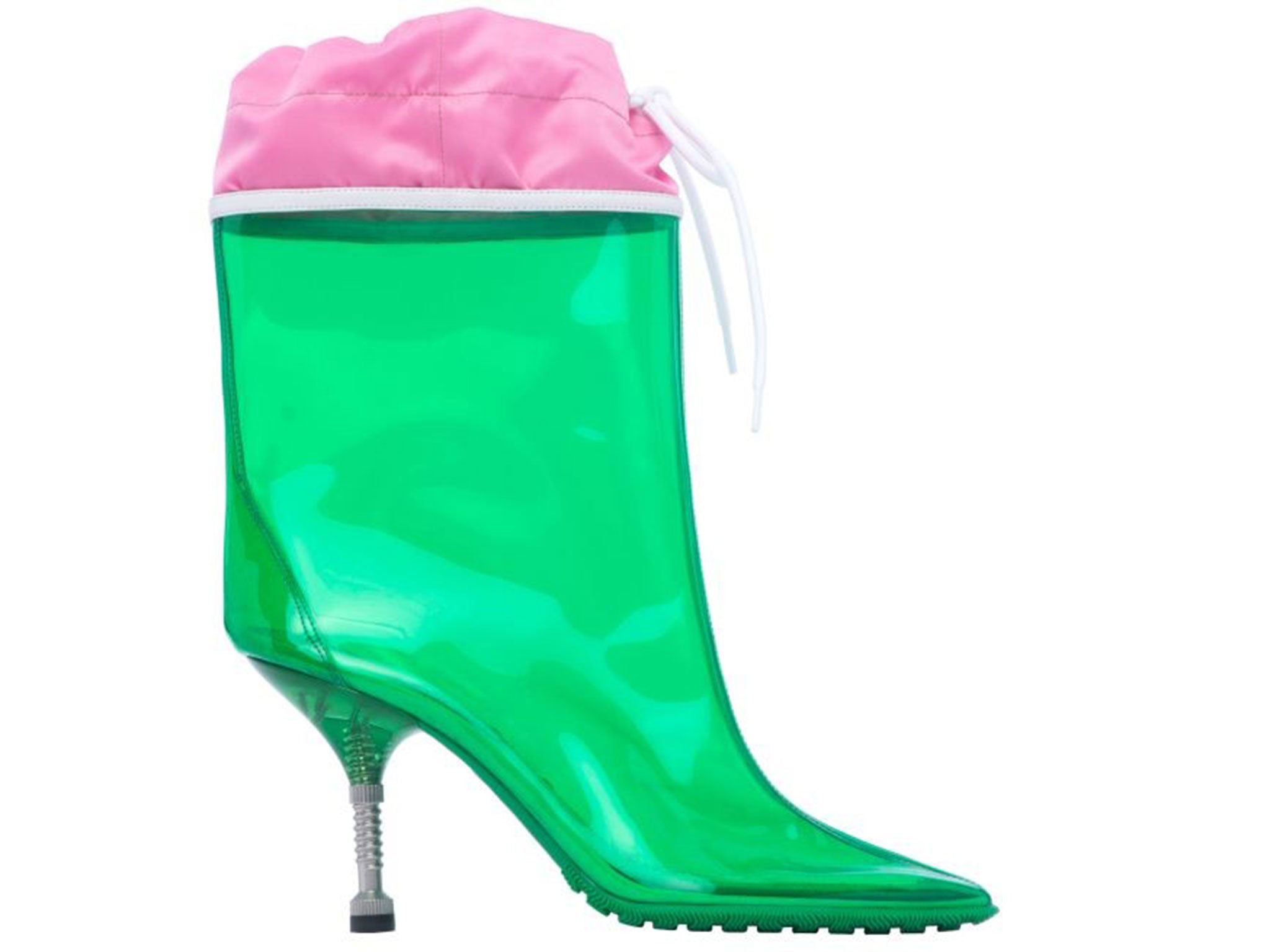 Miu Miu's transparent plastic booties