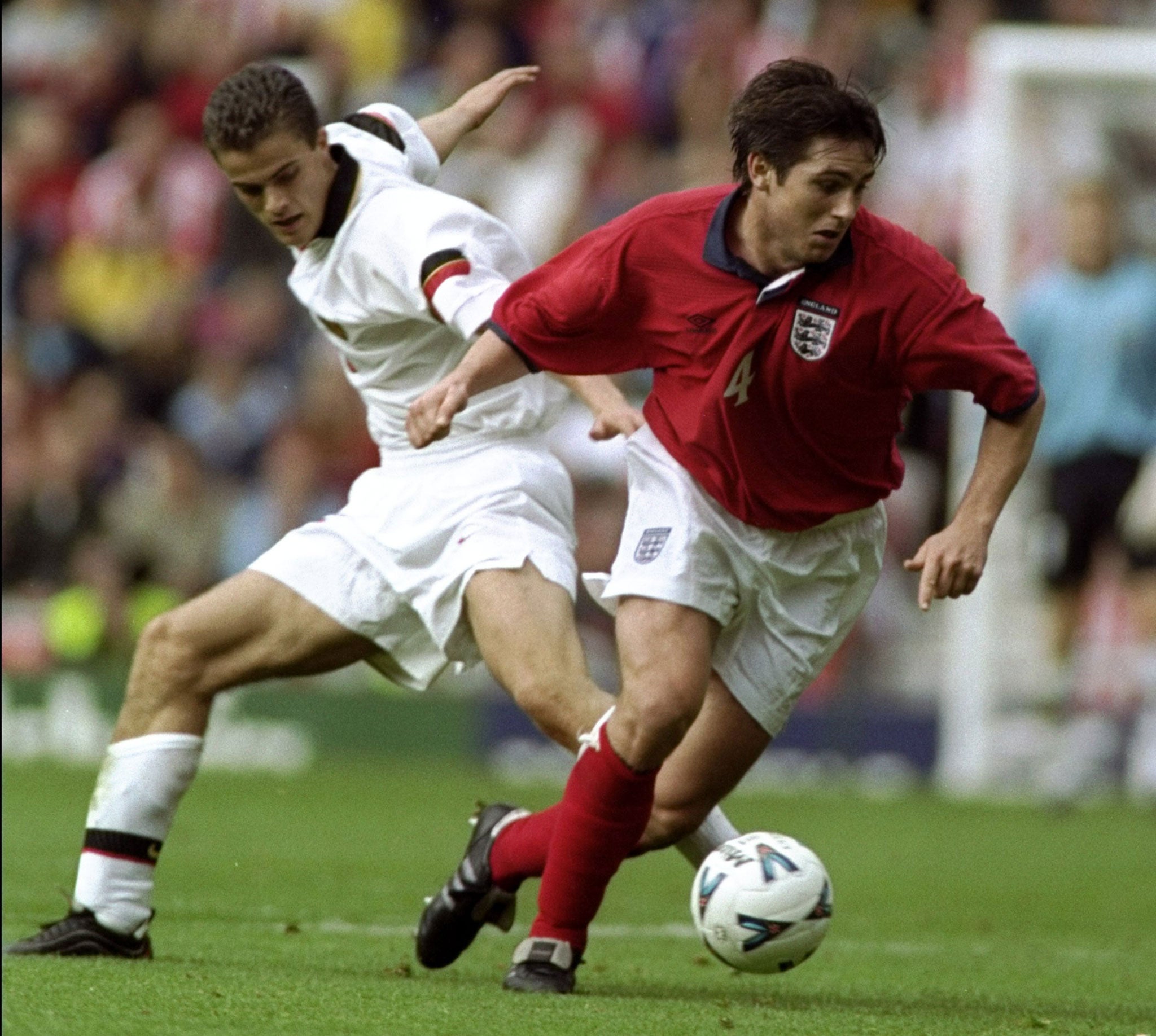 Frank Lampard made his debut against Belgium in 1999