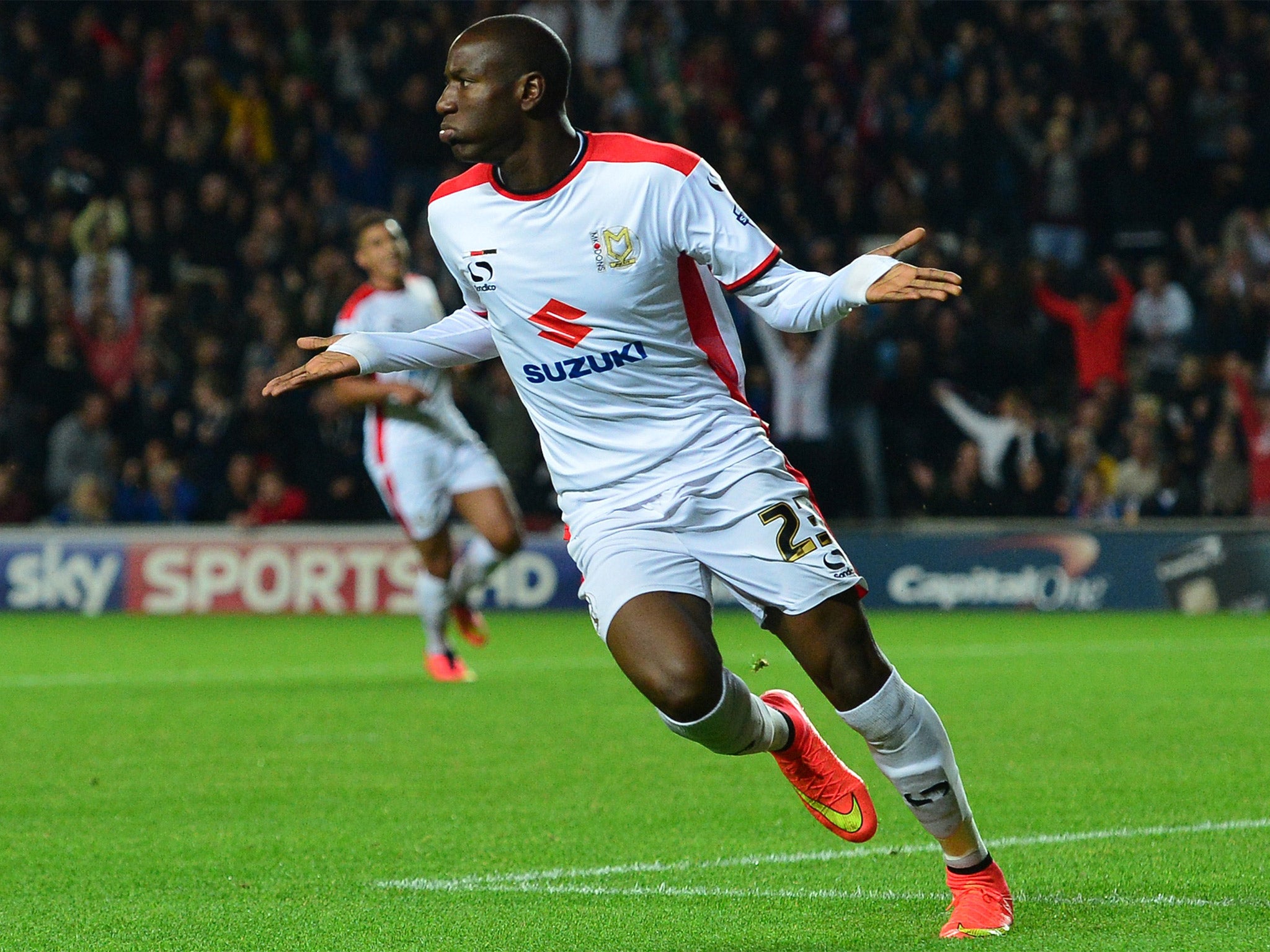 Benik Afobe scored a hat-trick as United were humiliated by MK Dons