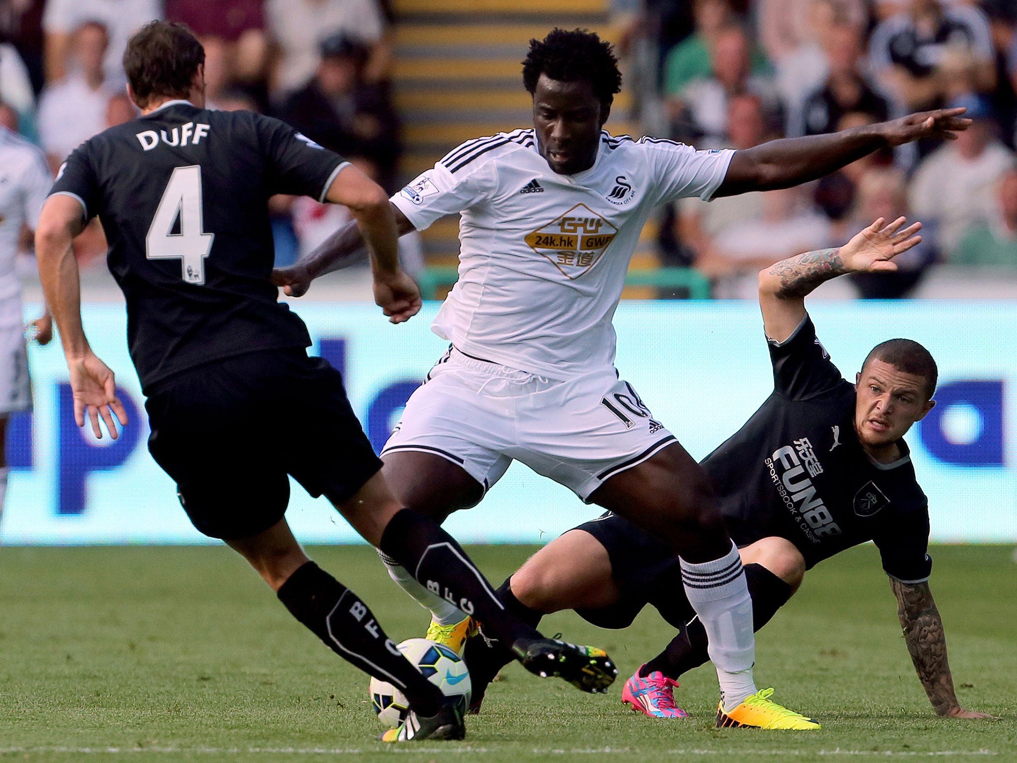 Wilfried Bony in action for Swansea