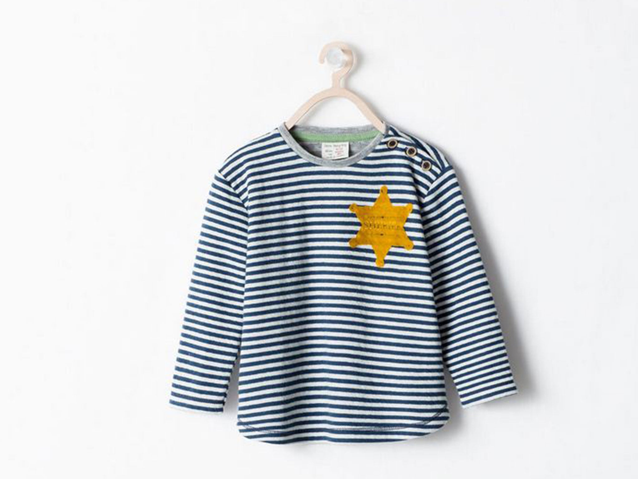 Zara's controversial striped children’s shirt embellished with a yellow star