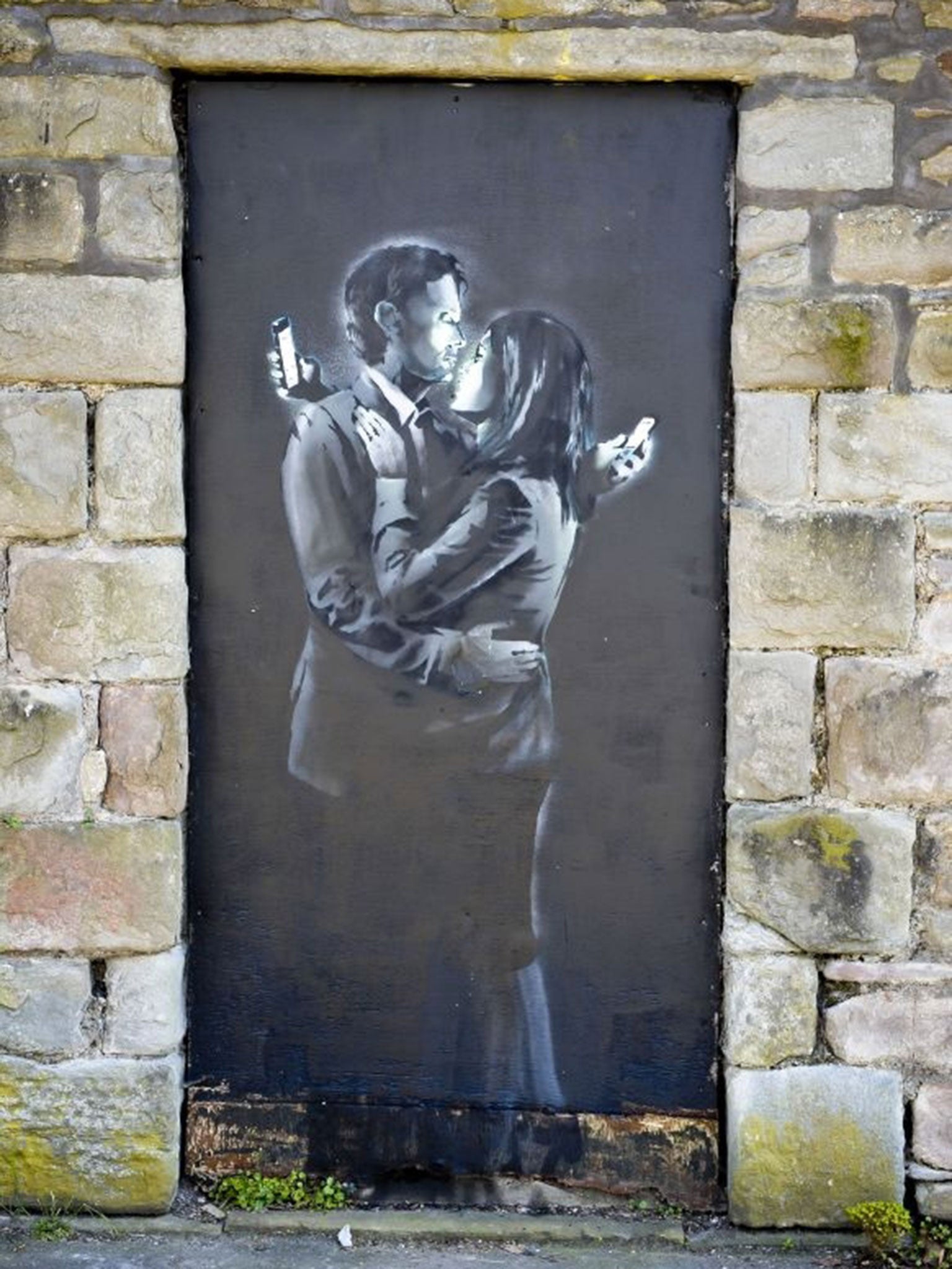 Mobile Lovers by Banksy