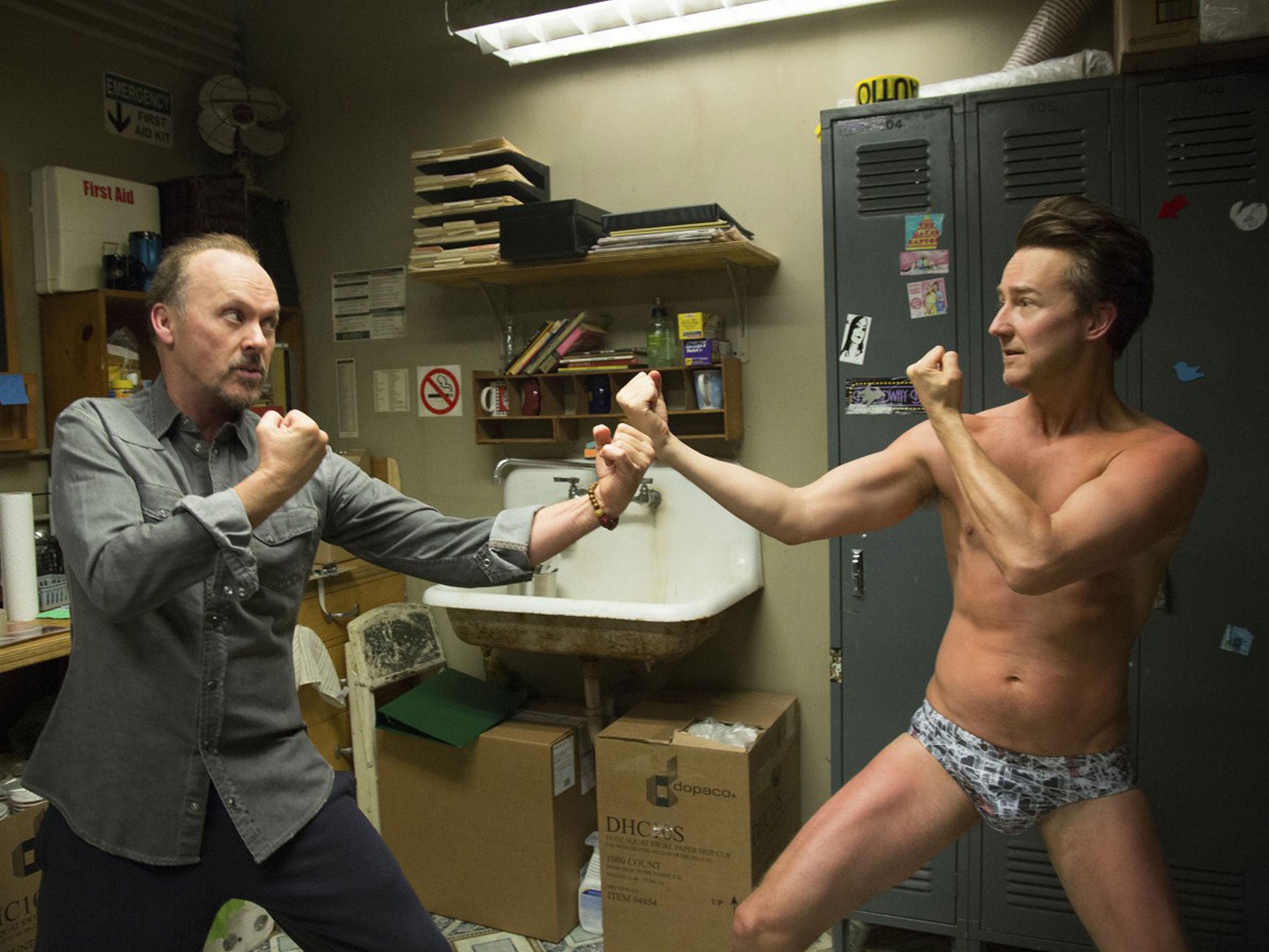 Michael Keaton and Edward Norton star in Alejandro González Iñárritu's Birdman