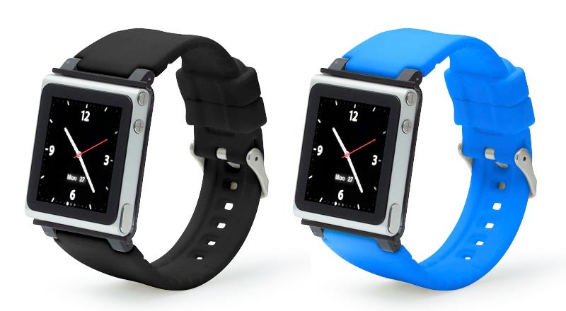 The nearest Apple has come to 'making' a wearable are wrist-bands for the iPod Nano (pictured).