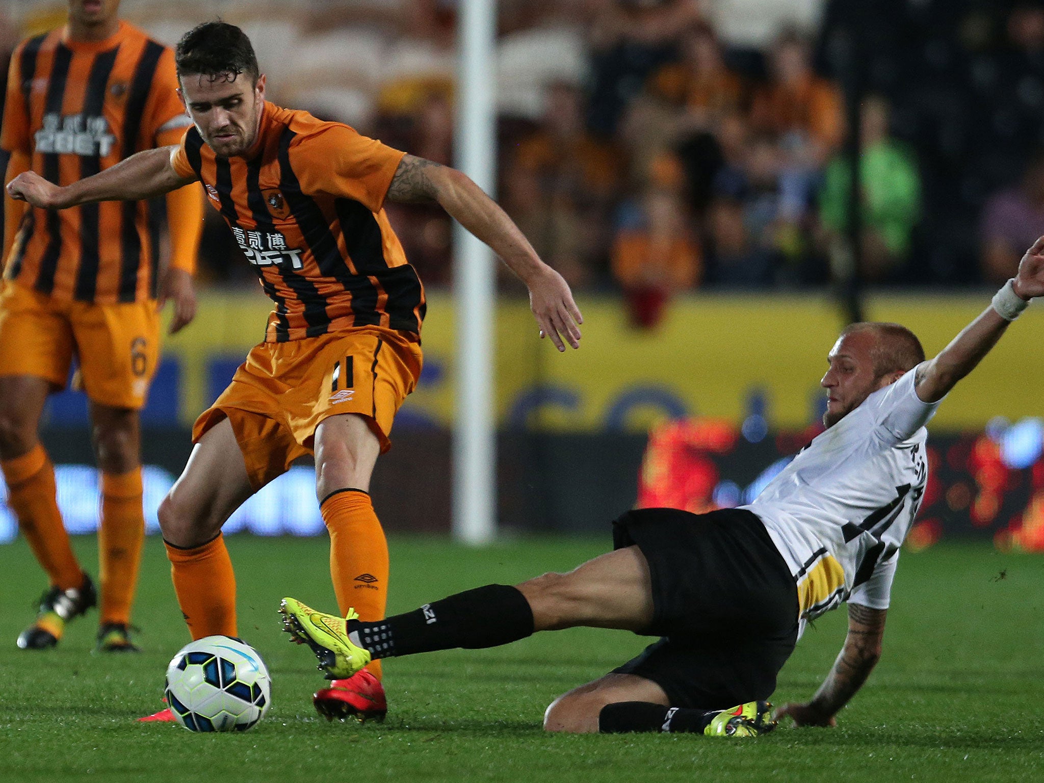 Robbie Brady scored twice for Hull in their Europa League tie - but it wasn't enough